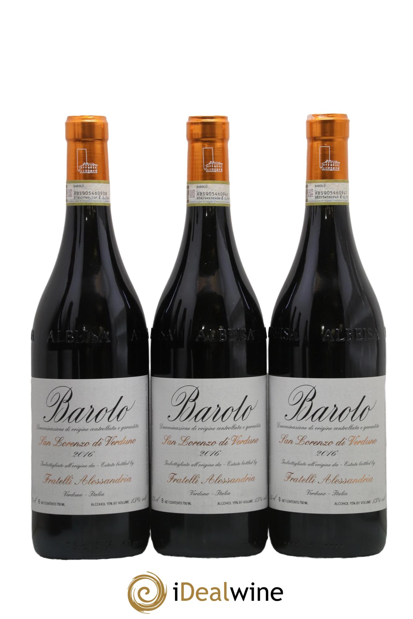 Barolo DOCG San Lorenzo Di Verduno Fratelli Alessandria 2016 - Lotto di 3 bottiglie - 0