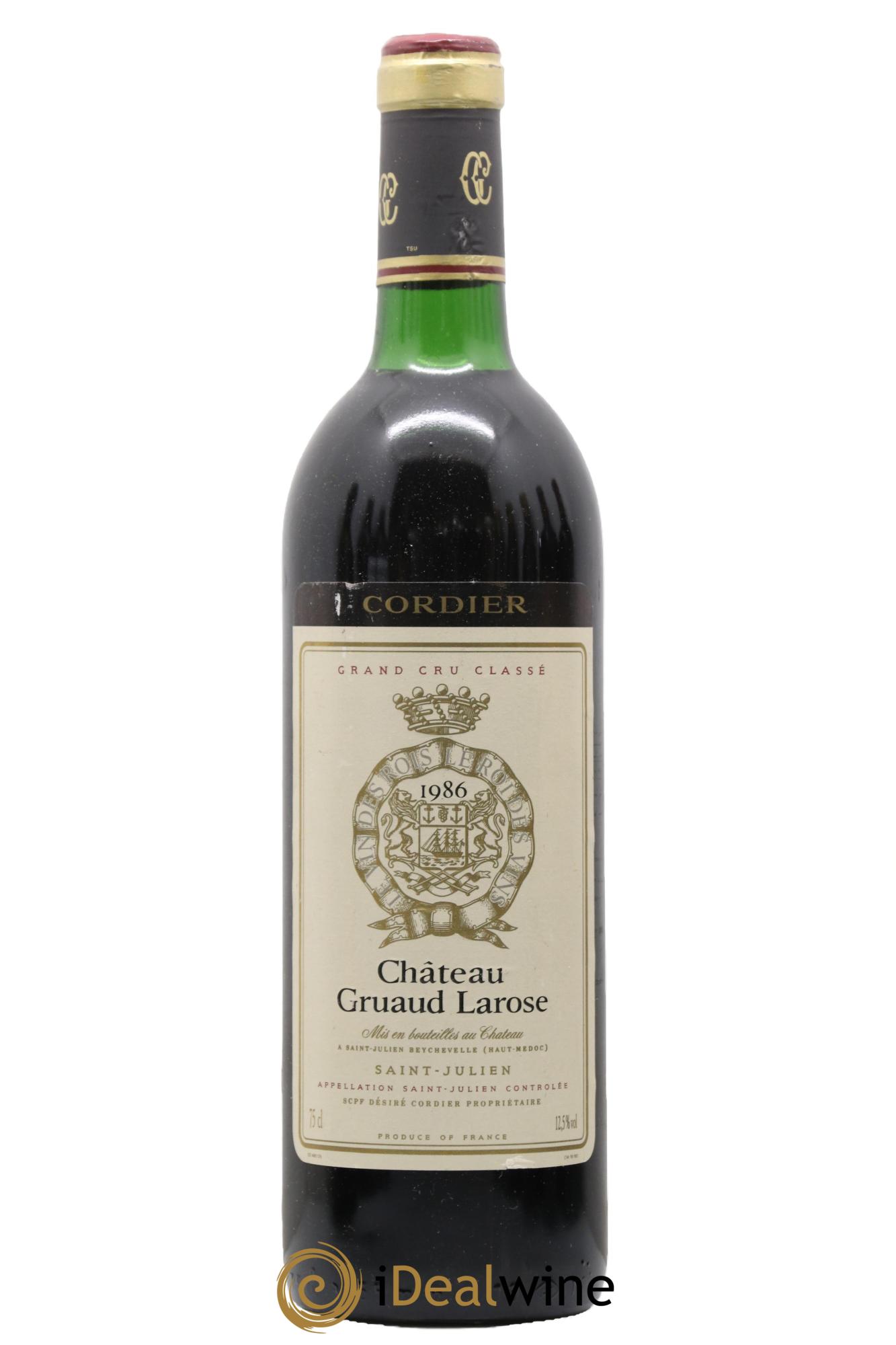 Château Gruaud Larose 2ème Grand Cru Classé 1986 - Lot de 1 bouteille - 0