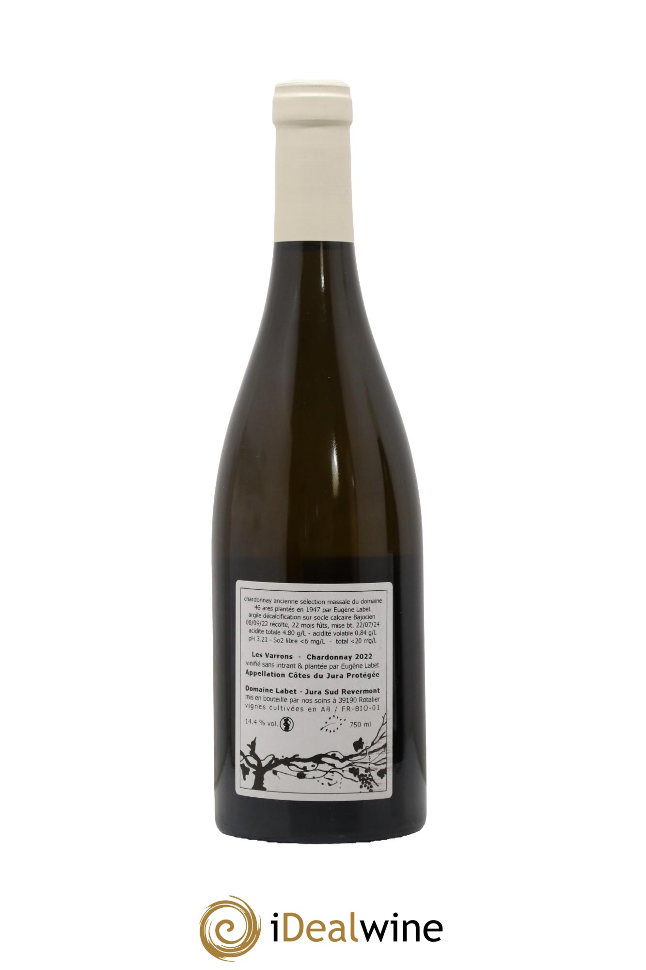 Côtes du Jura Chardonnay Les Varrons Romain - Julien  - Charline Labet 2022 - Posten von 1 Flasche - 1