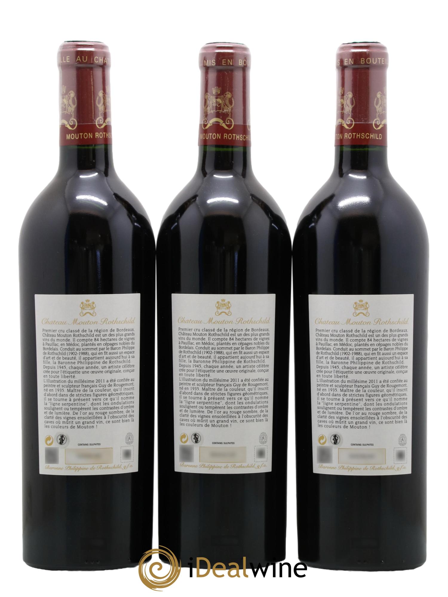 Château Mouton Rothschild 1er Grand Cru Classé 2011 - Lot de 6 bouteilles - 4