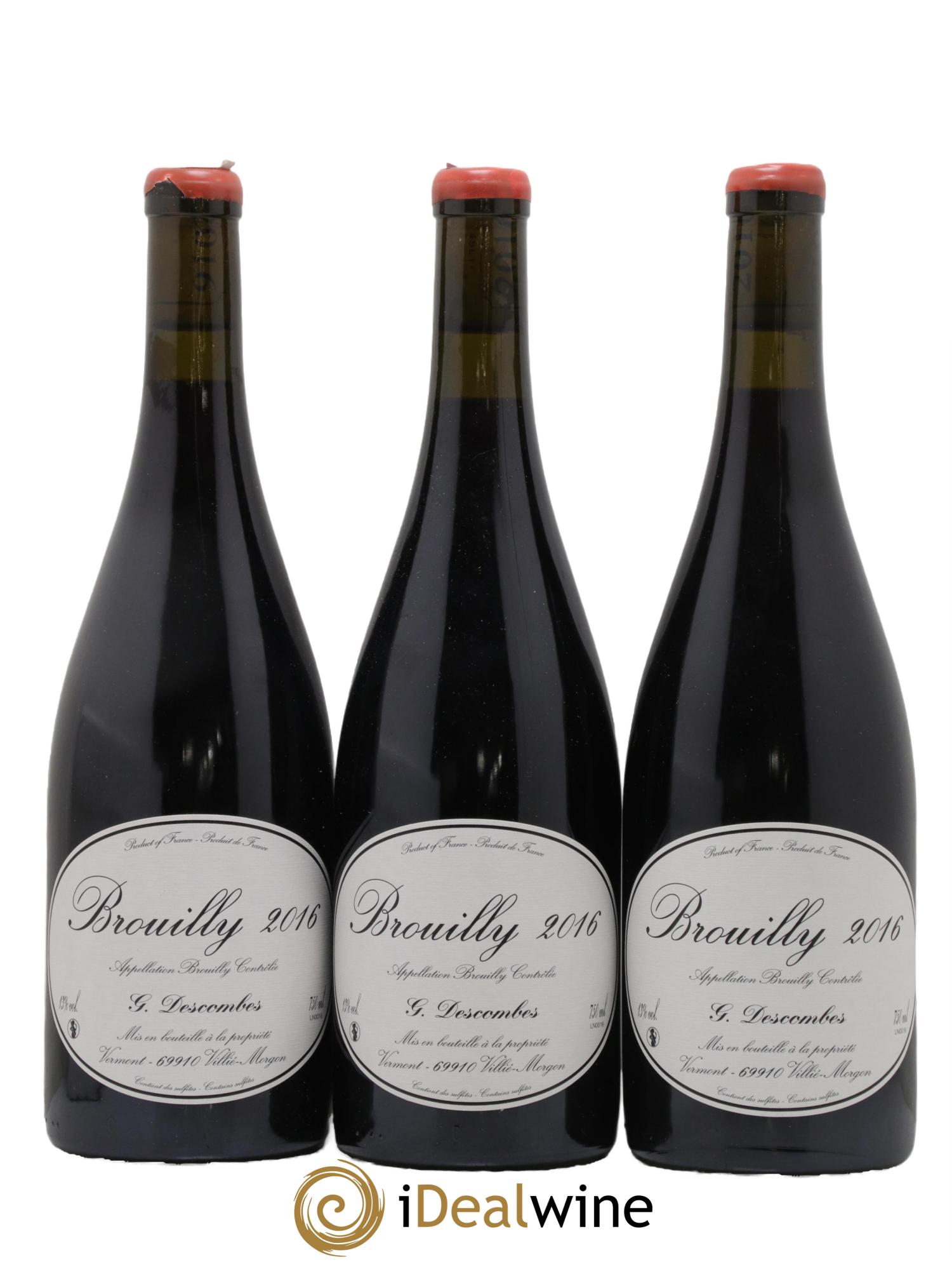Brouilly Vieilles vignes Georges Descombes (Domaine) 2016 - Lot de 3 bouteilles - 0