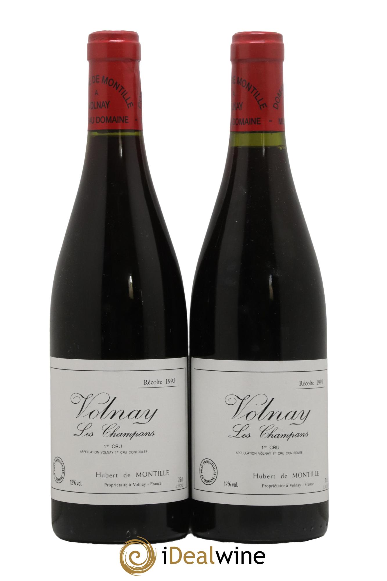 Volnay 1er Cru Les Champans De Montille (Domaine) 1993 - Lot de 2 bouteilles - 0