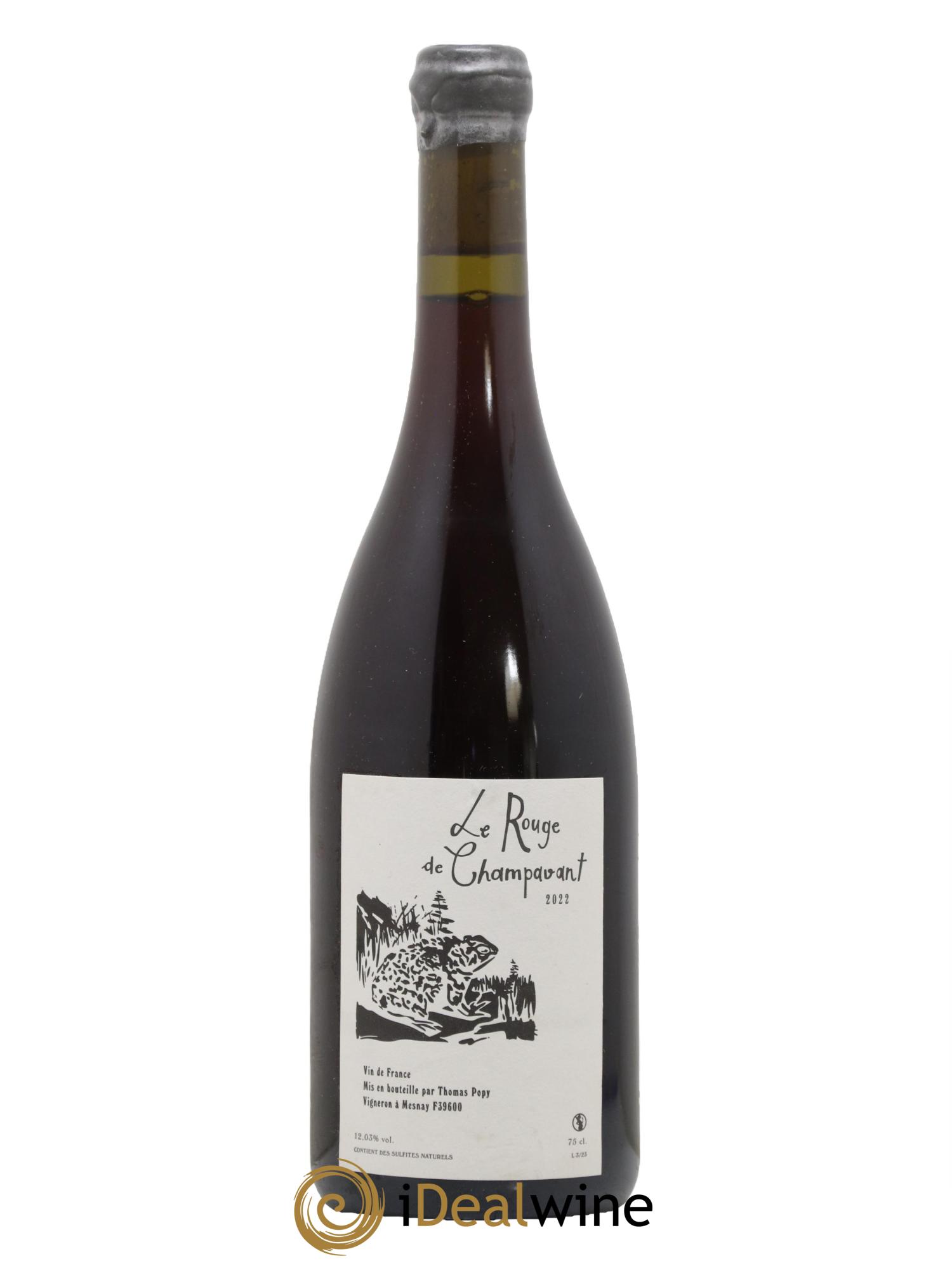 Vin de France Le Rouge de Champavant Thomas Popy 2021 - Lot de 1 bouteille - 0
