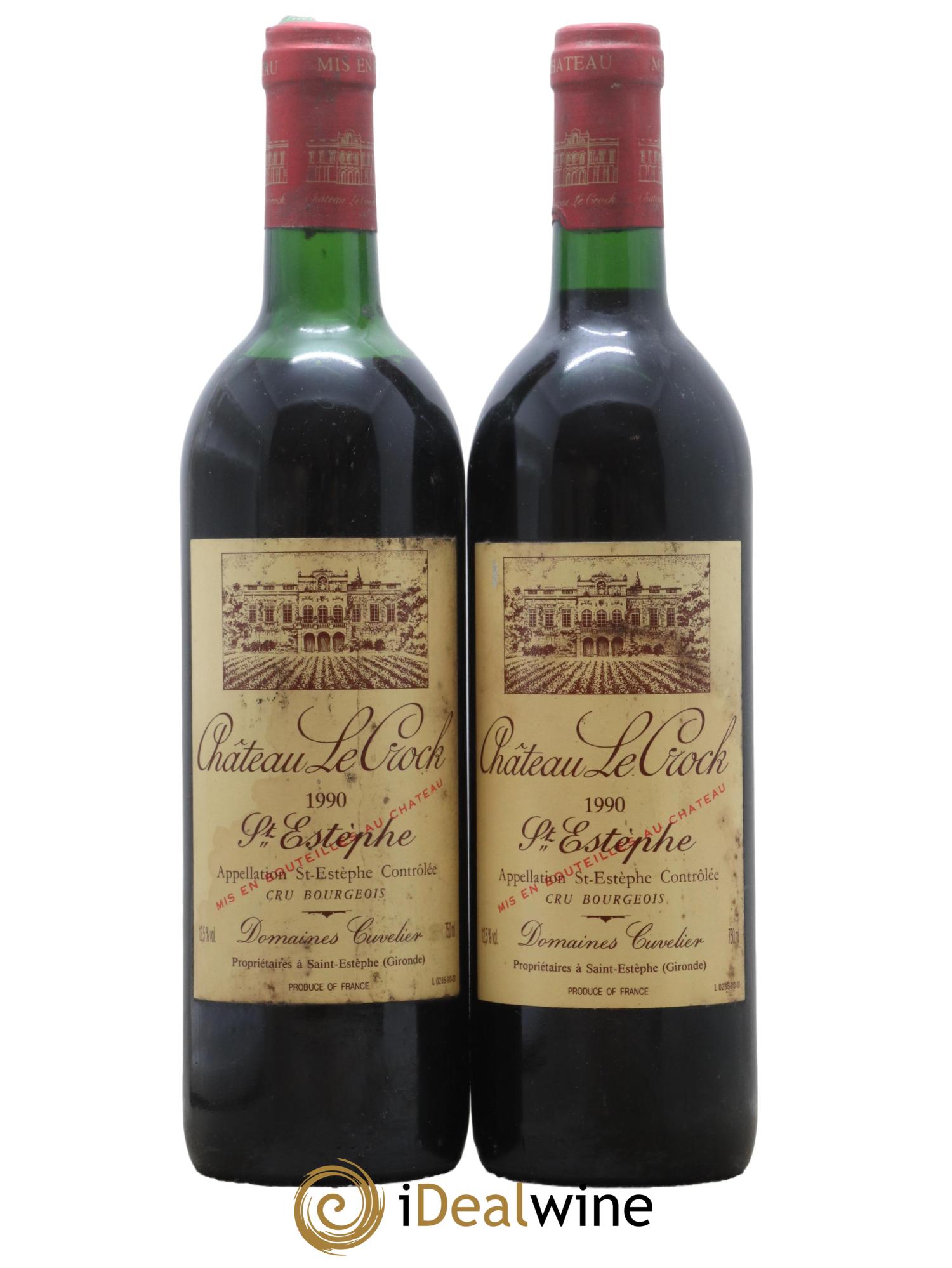 Château le Crock Cru Bourgeois 1990 - Lot de 2 bouteilles - 0