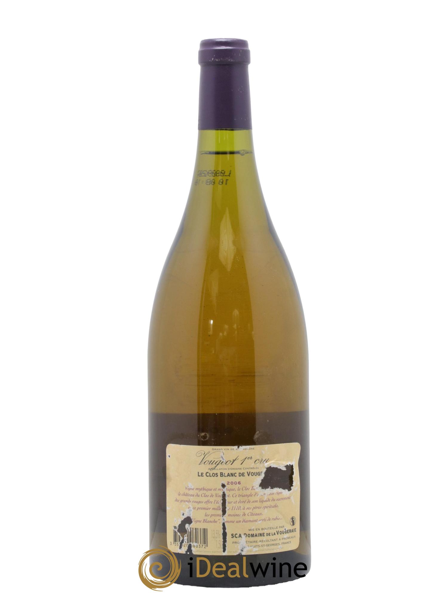 Vougeot 1er Cru Le Clos Blanc de Vougeot La Vougeraie 2006 - Lot de 1 magnum - 1