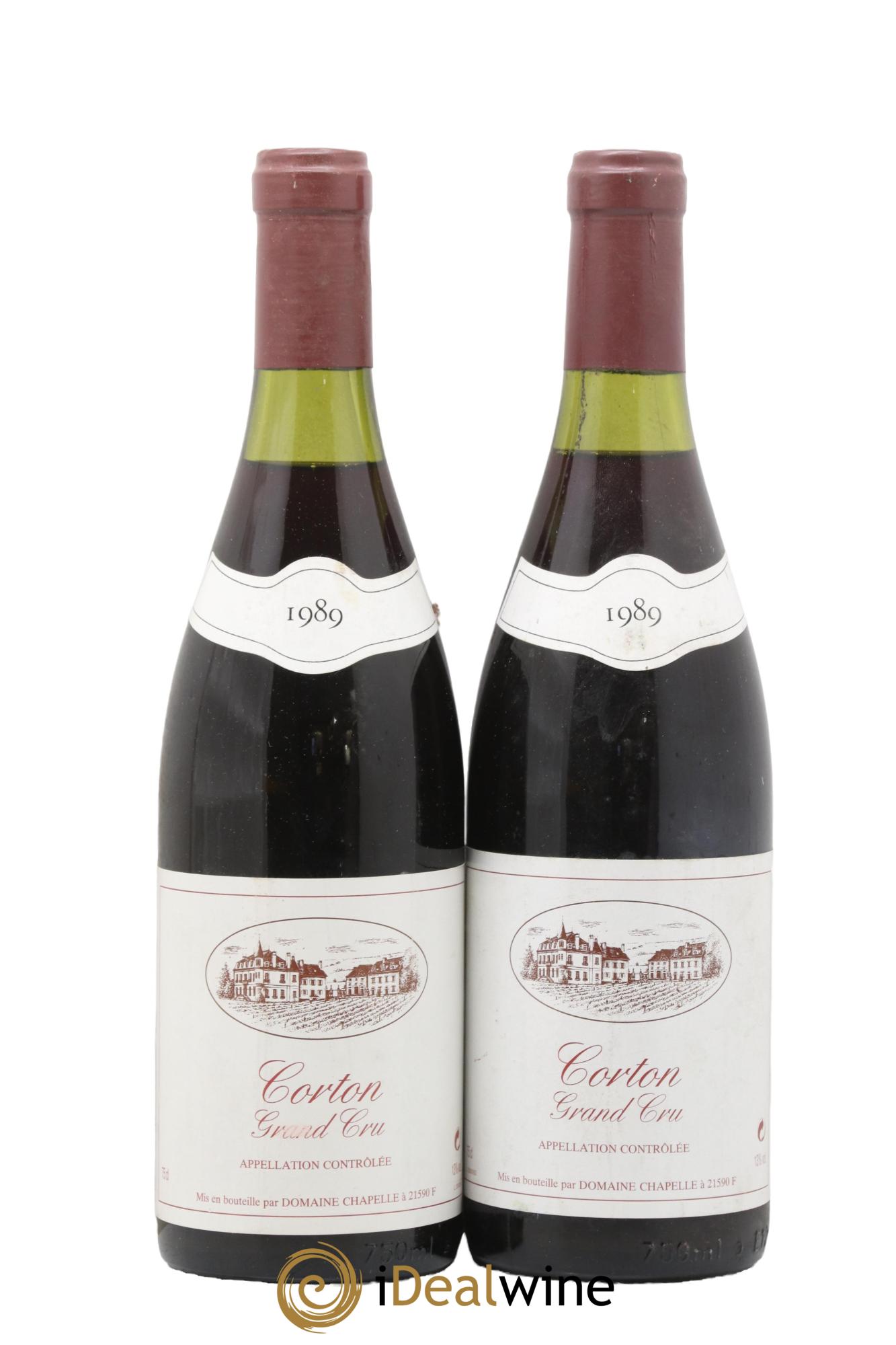 Corton Grand Cru Domaine Chapelle 1989 - Lot de 2 bouteilles - 0