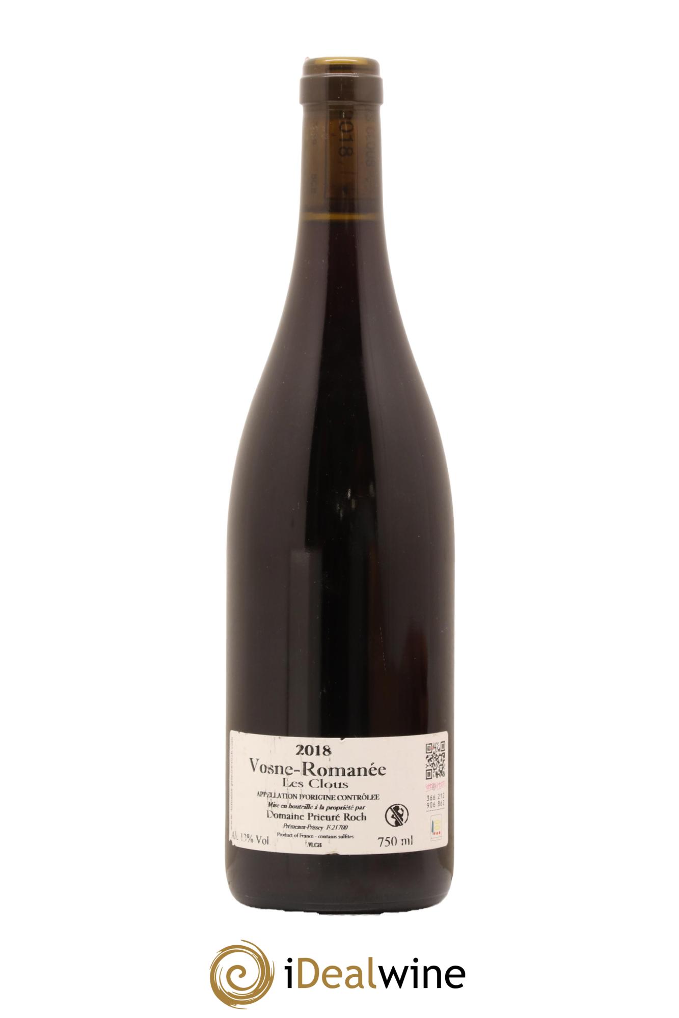 Vosne-Romanée Les Clous Prieuré Roch 2018 - Lot de 1 bouteille - 1