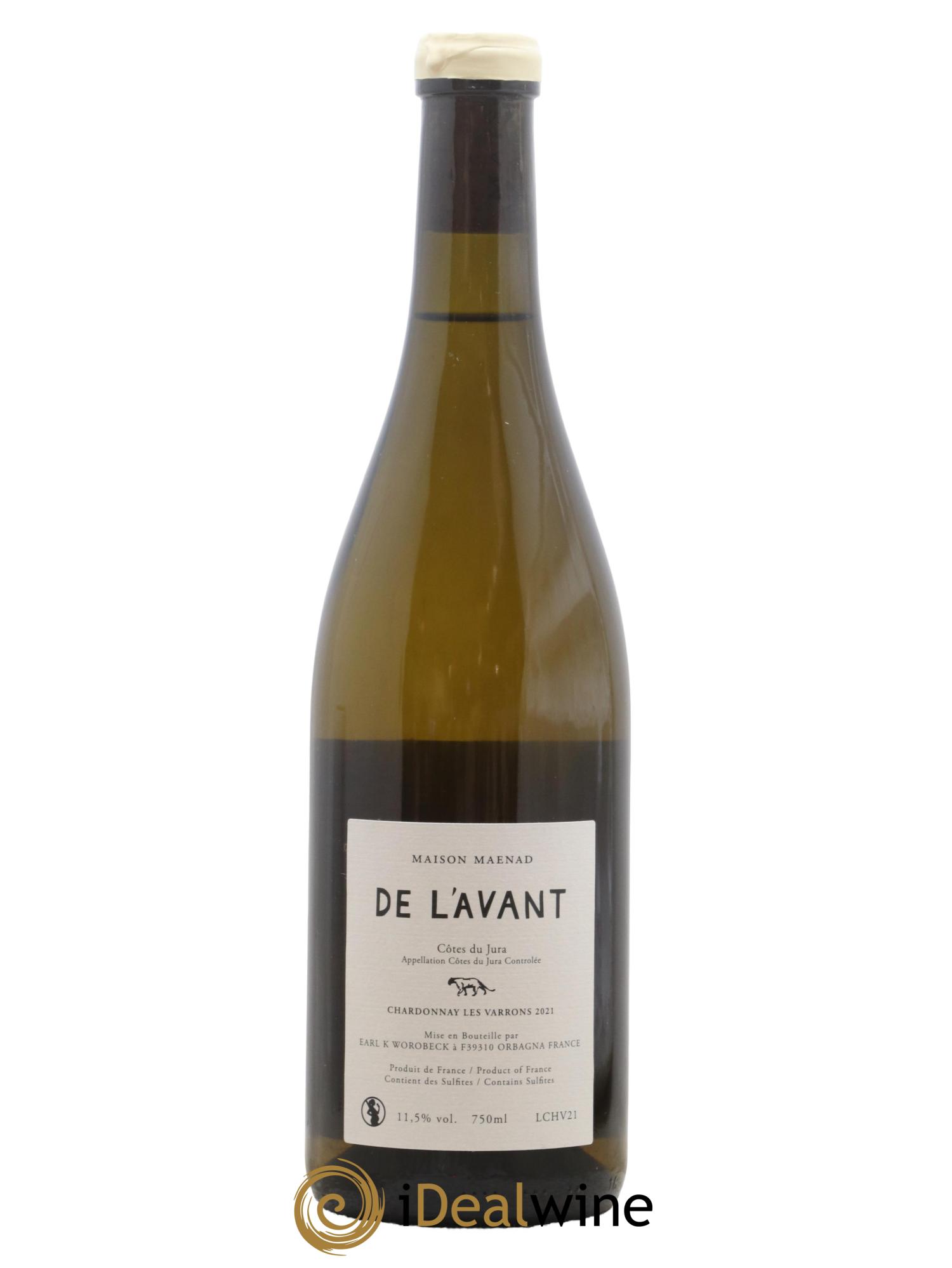 Côtes du Jura De l'Avant Les Varrons Katie Worobeck Maison Maenad 2021 - Lot de 1 bouteille - 1