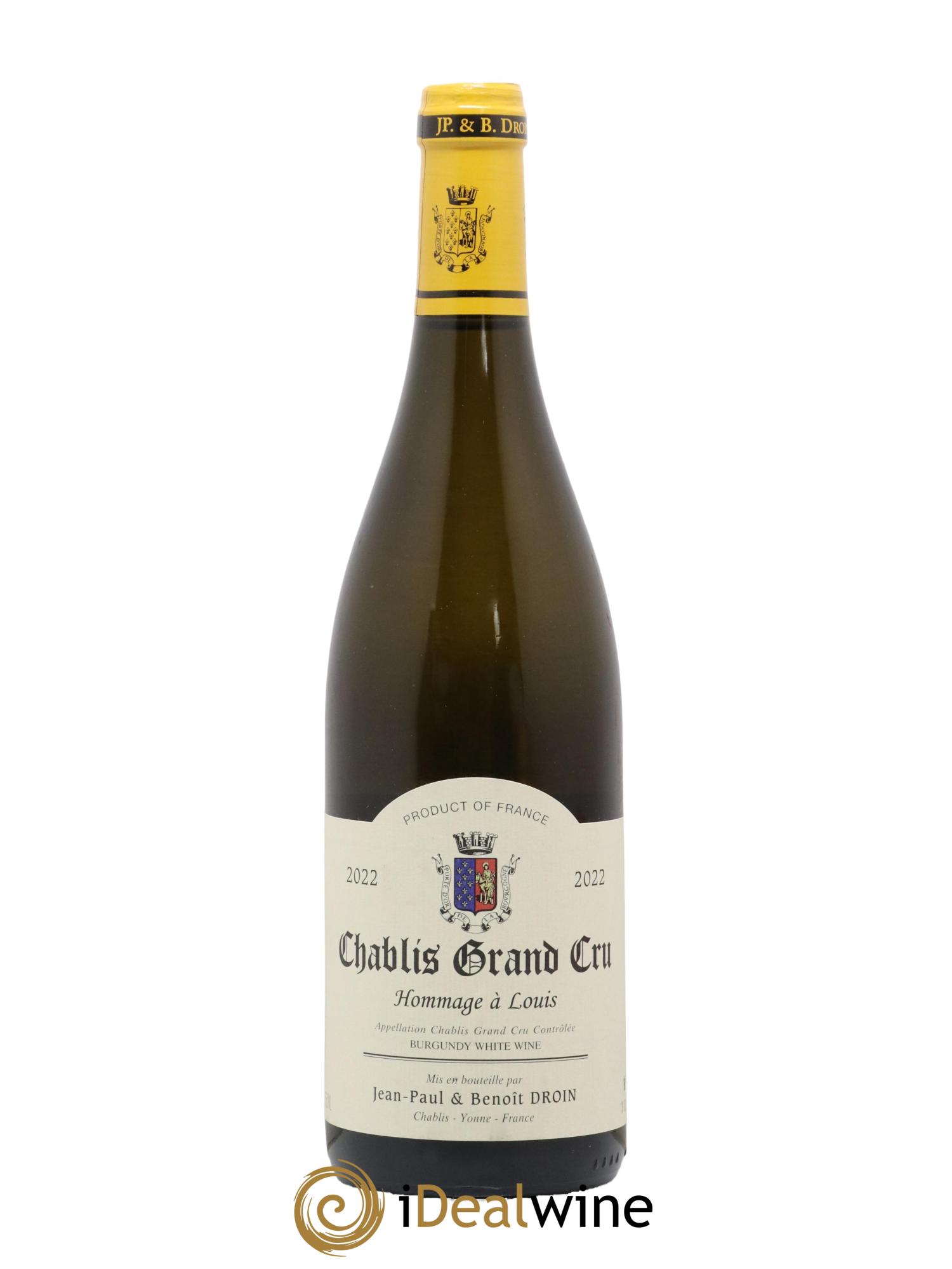 Chablis Grand Cru Hommage à Louis Jean-Paul & Benoît Droin (Domaine) 2022 - Lot of 1 bottle - 0