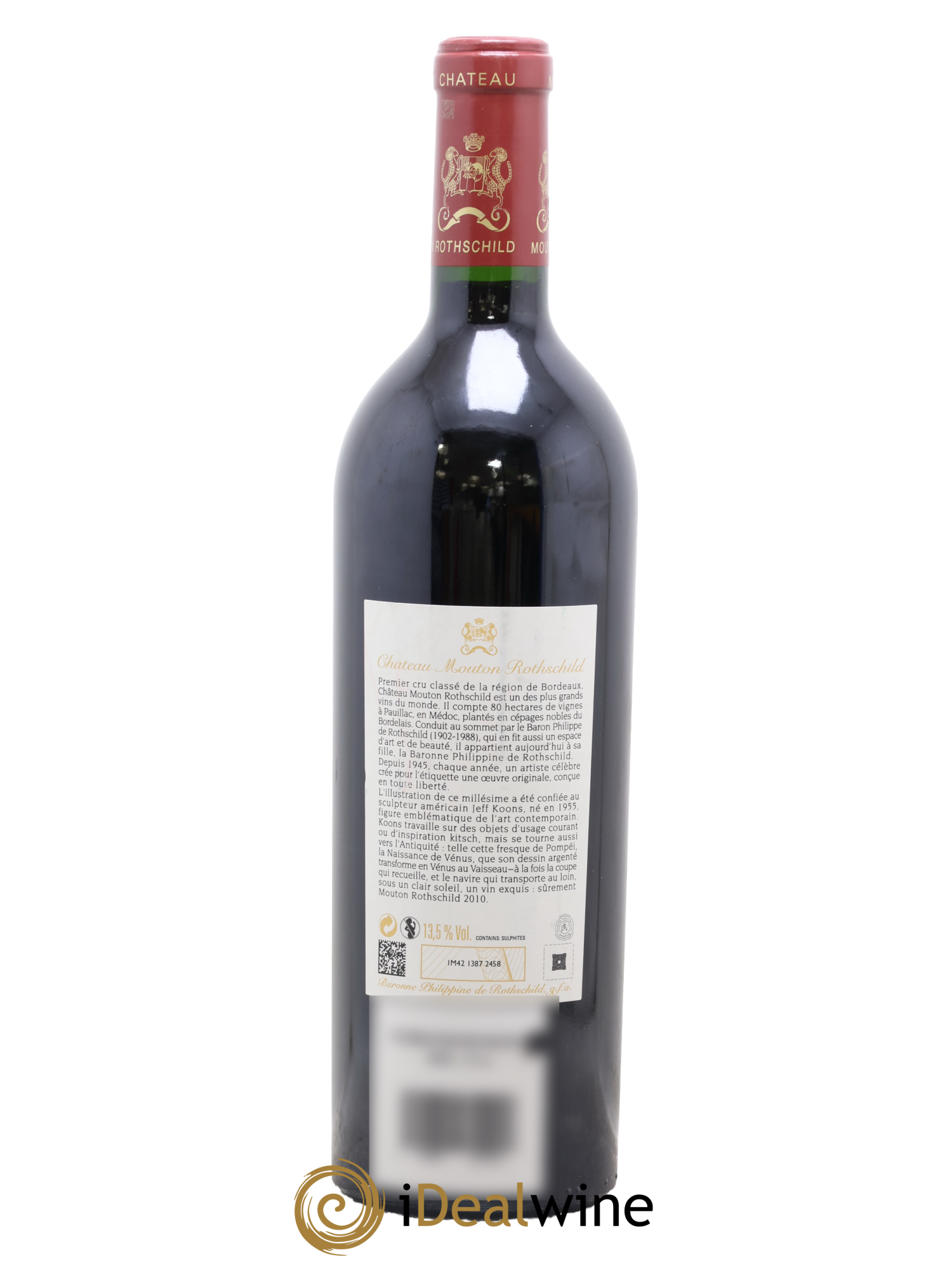 Château Mouton Rothschild 1er Grand Cru Classé 2010 - Lot de 1 bouteille - 1