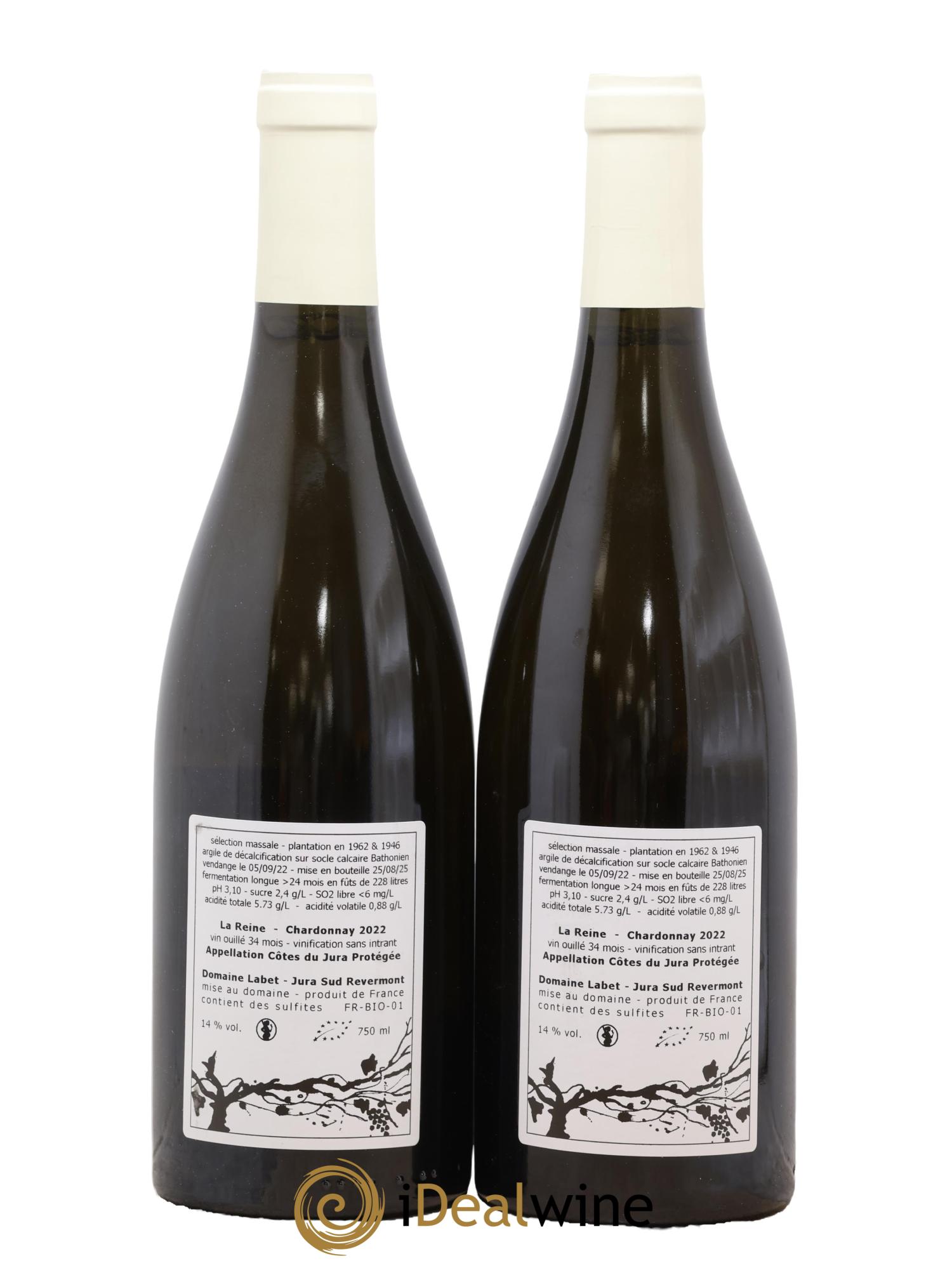 Côtes du Jura Chardonnay La Reine Romain - Julien  - Charline Labet 2022 - Lot of 2 bottles - 1