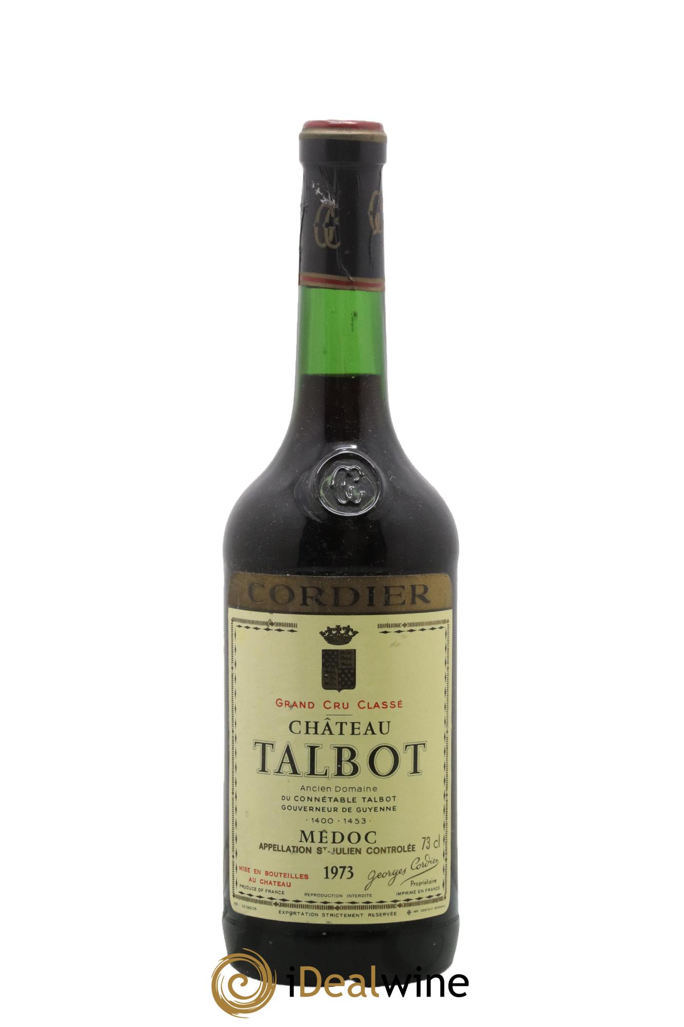 Château Talbot 4ème Grand Cru Classé 1973 - Lot de 1 bouteille - 0