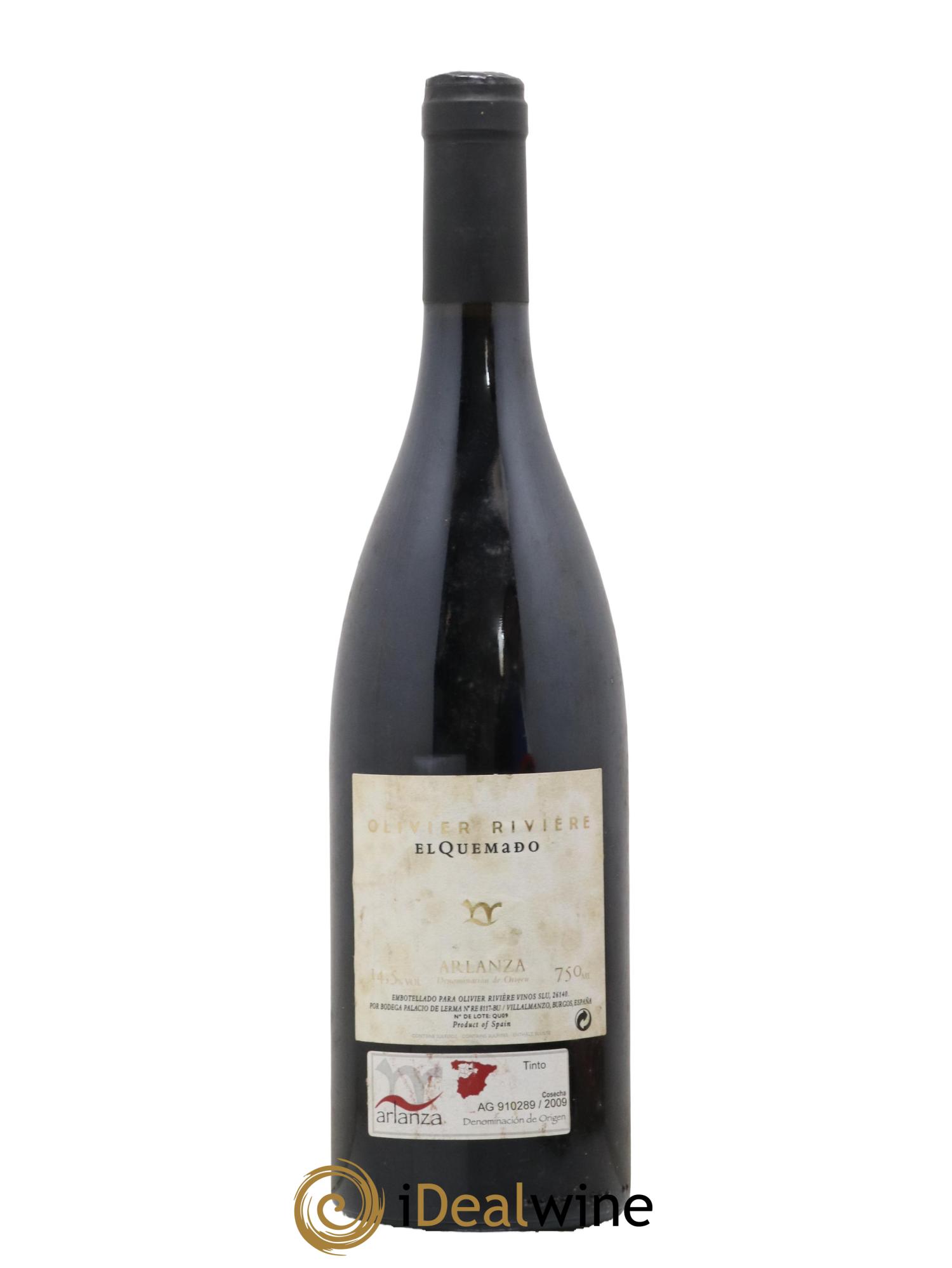 Espagne Arlanza El Quemado Olivier Riviere 2009 - Lot de 1 bouteille - 1