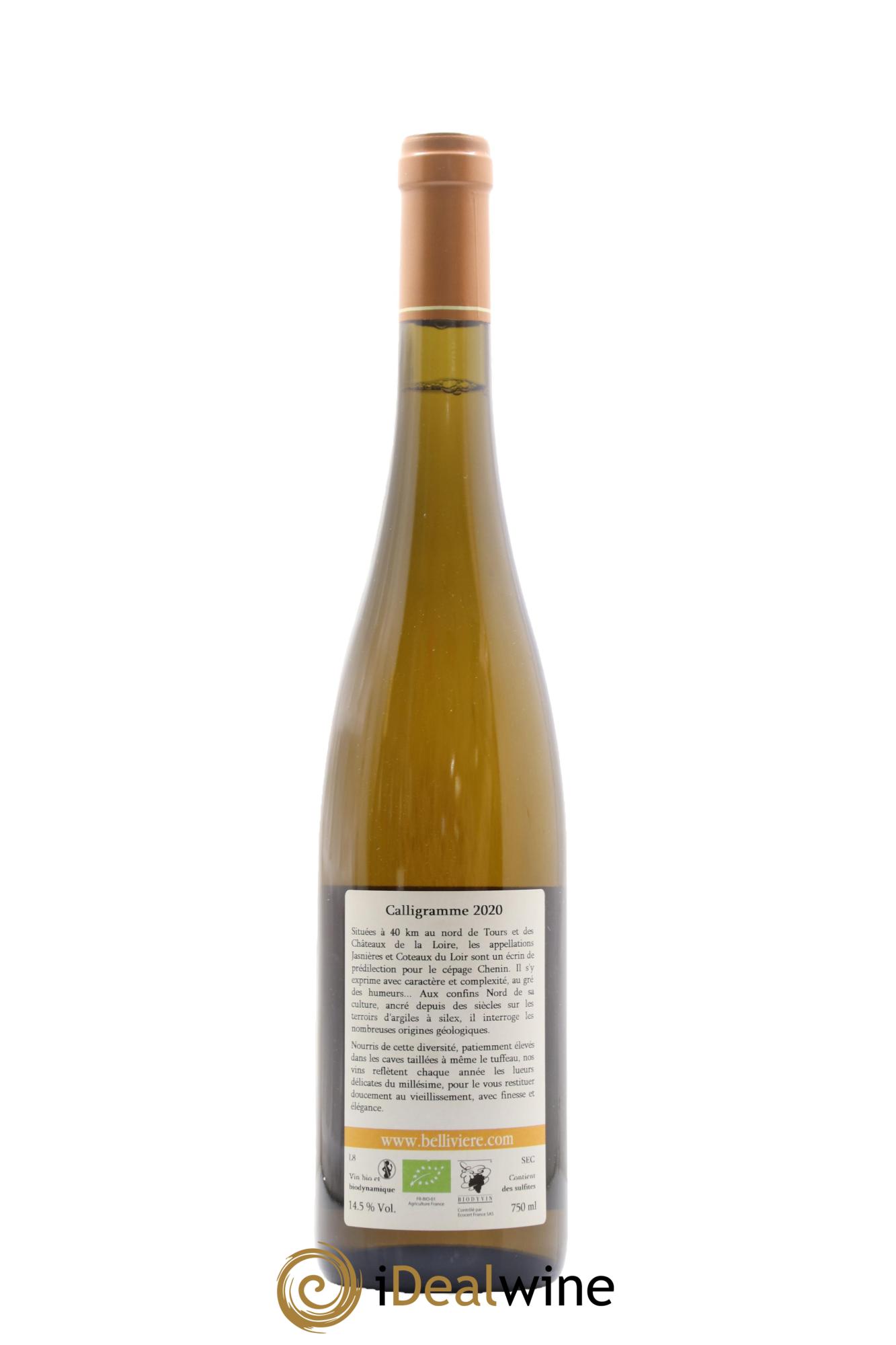 Jasnières Calligramme Domaine de Bellivière  2020 - Posten von 1 Flasche - 1