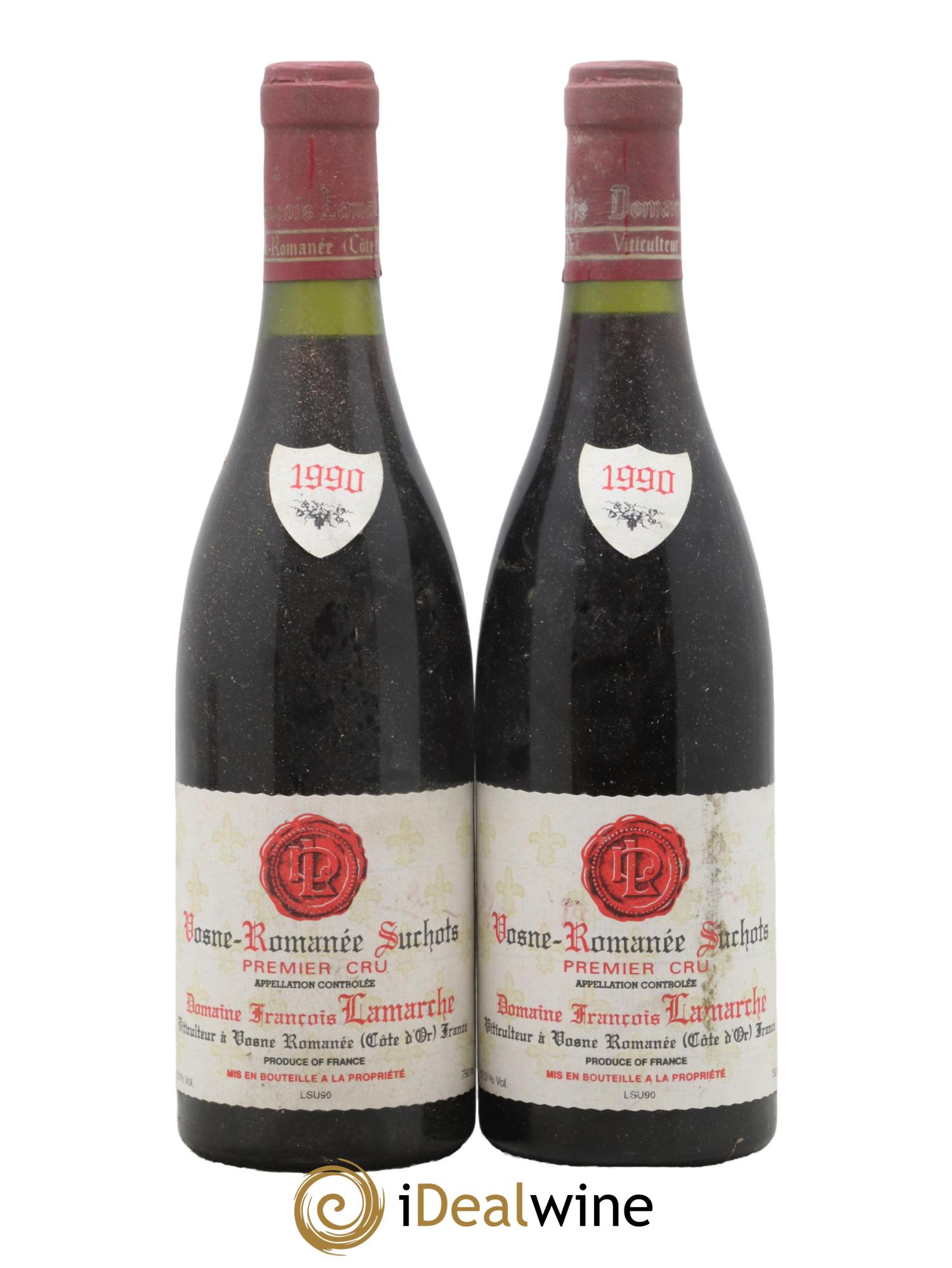 Vosne-Romanée 1er Cru Les Suchots Lamarche (Domaine) 1990 - Lot de 2 bouteilles - 0