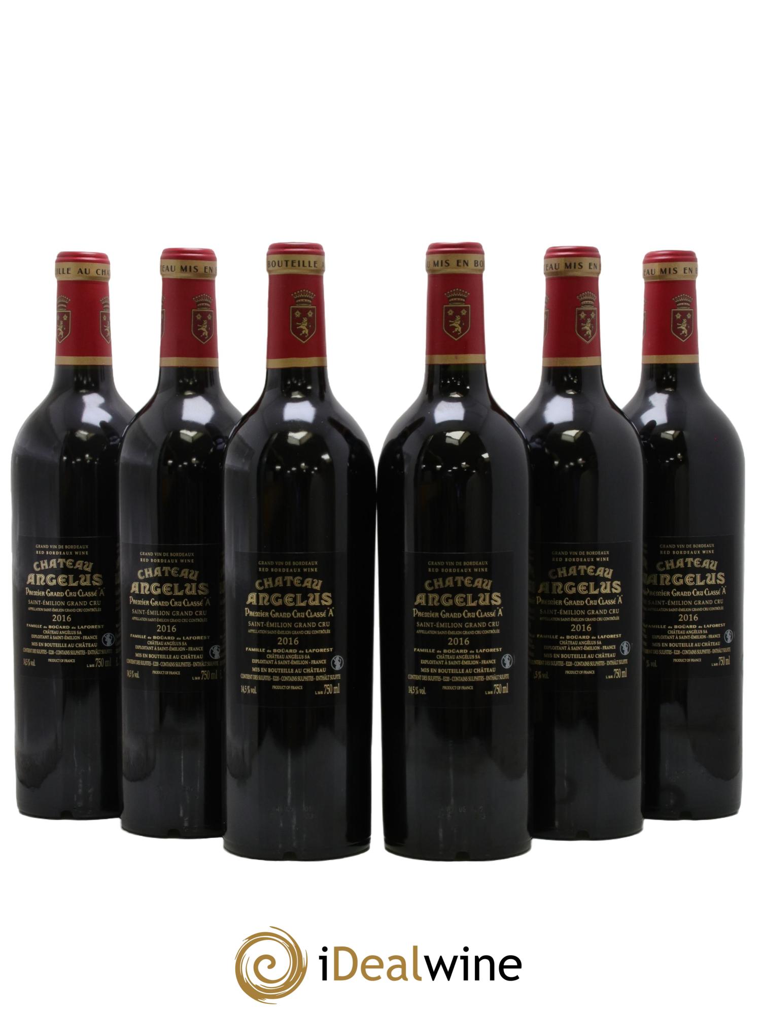 Château Angélus 1er Grand Cru Classé A 2016 - Lot of 6 bottles - 1