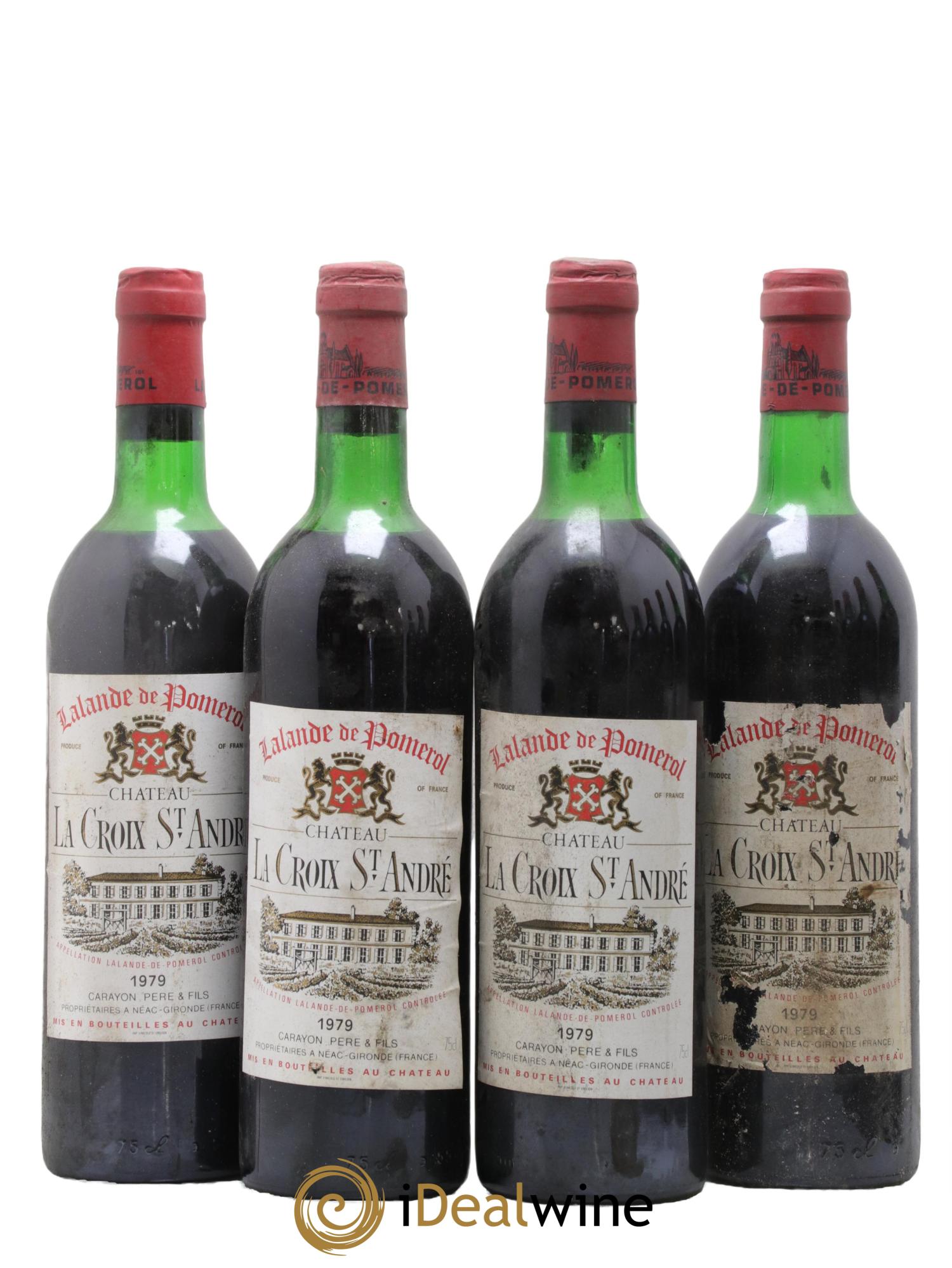 Château La Croix Saint André 1979 - Lot de 4 bouteilles - 0
