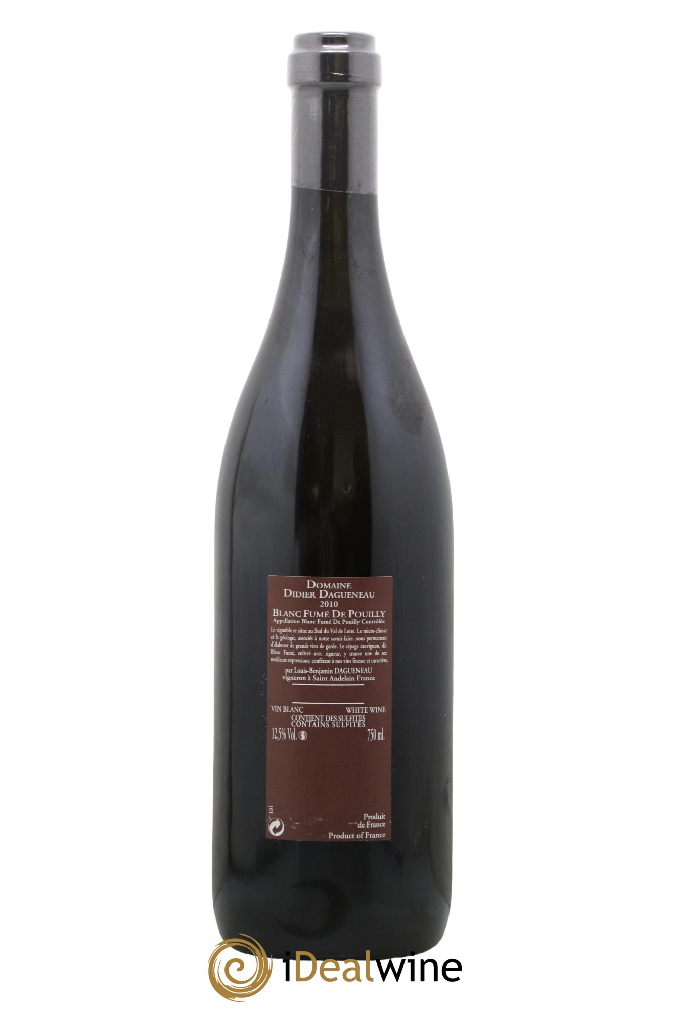 Vin de France (anciennement Pouilly-Fumé) Pur Sang Dagueneau (Domaine Didier - Louis-Benjamin) 2010 - Posten von 1 Flasche - 1