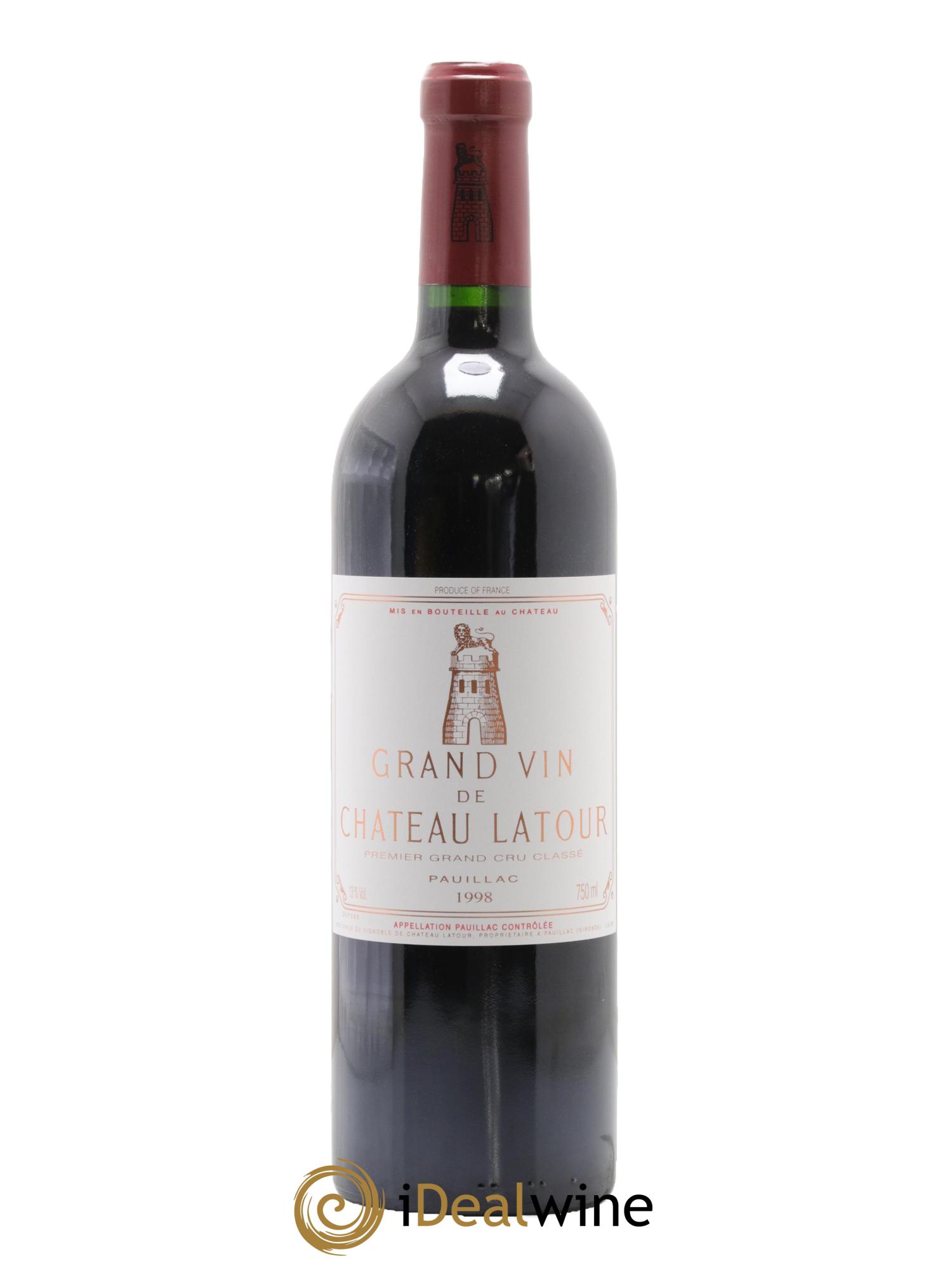 Château Latour 1er Grand Cru Classé 1998 - Lot de 1 bouteille - 0