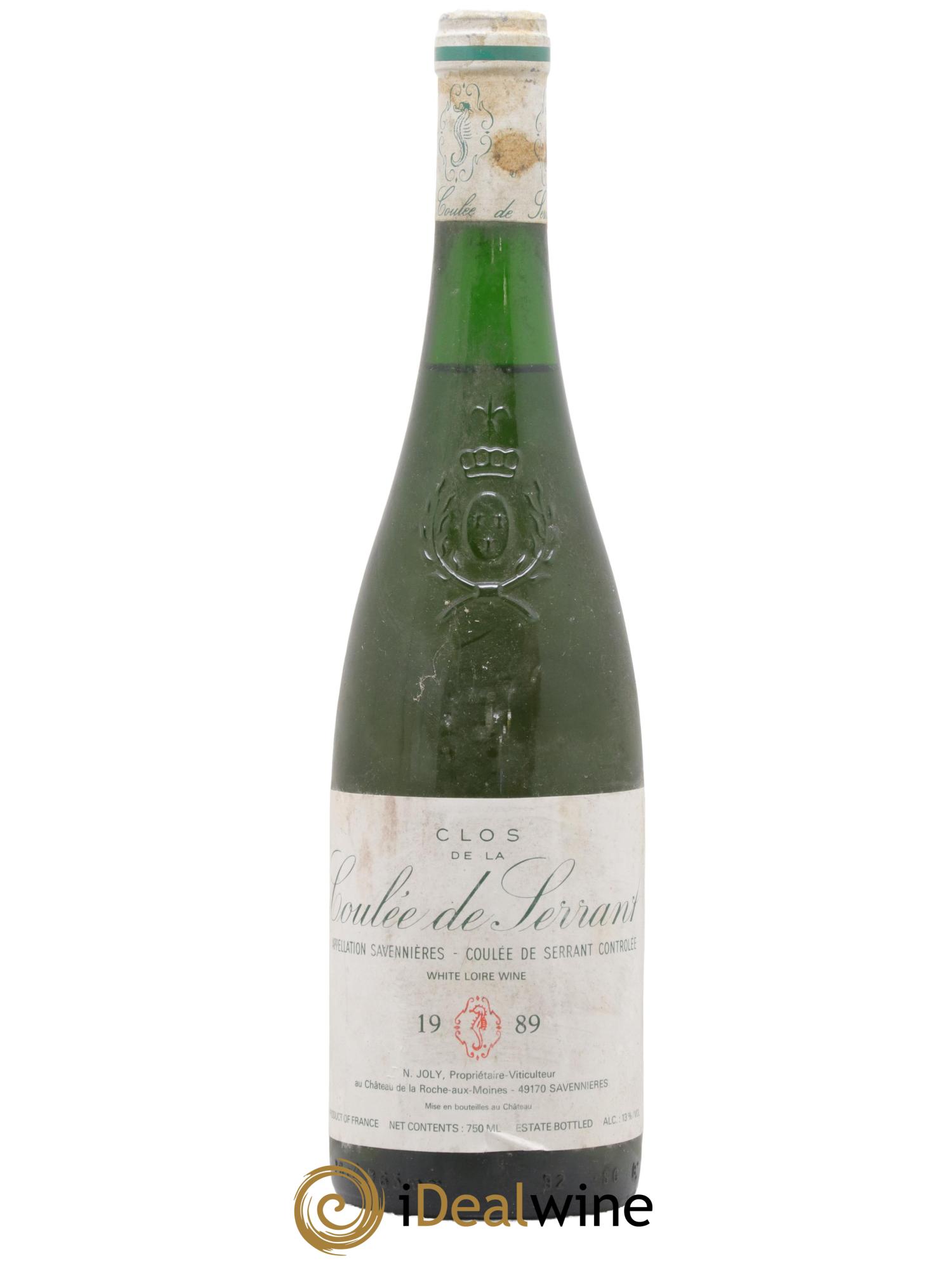 Savennières Clos de la Coulée de Serrant Vignobles de la Coulée de Serrant - Nicolas Joly 1989 - Lot de 1 bouteille - 0