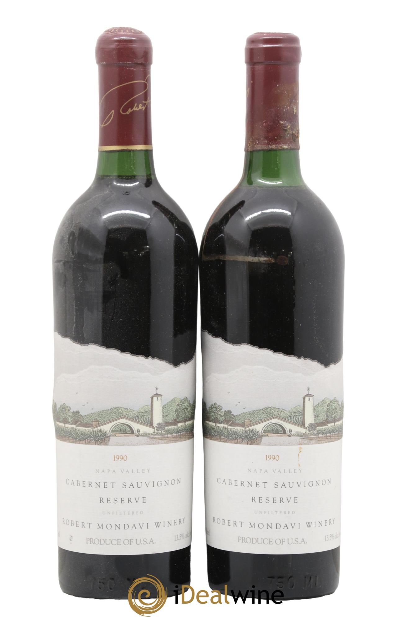 Napa Valley Cabernet Sauvignon Robert Mondavi 1990 - Lot of 2 bottles - 0