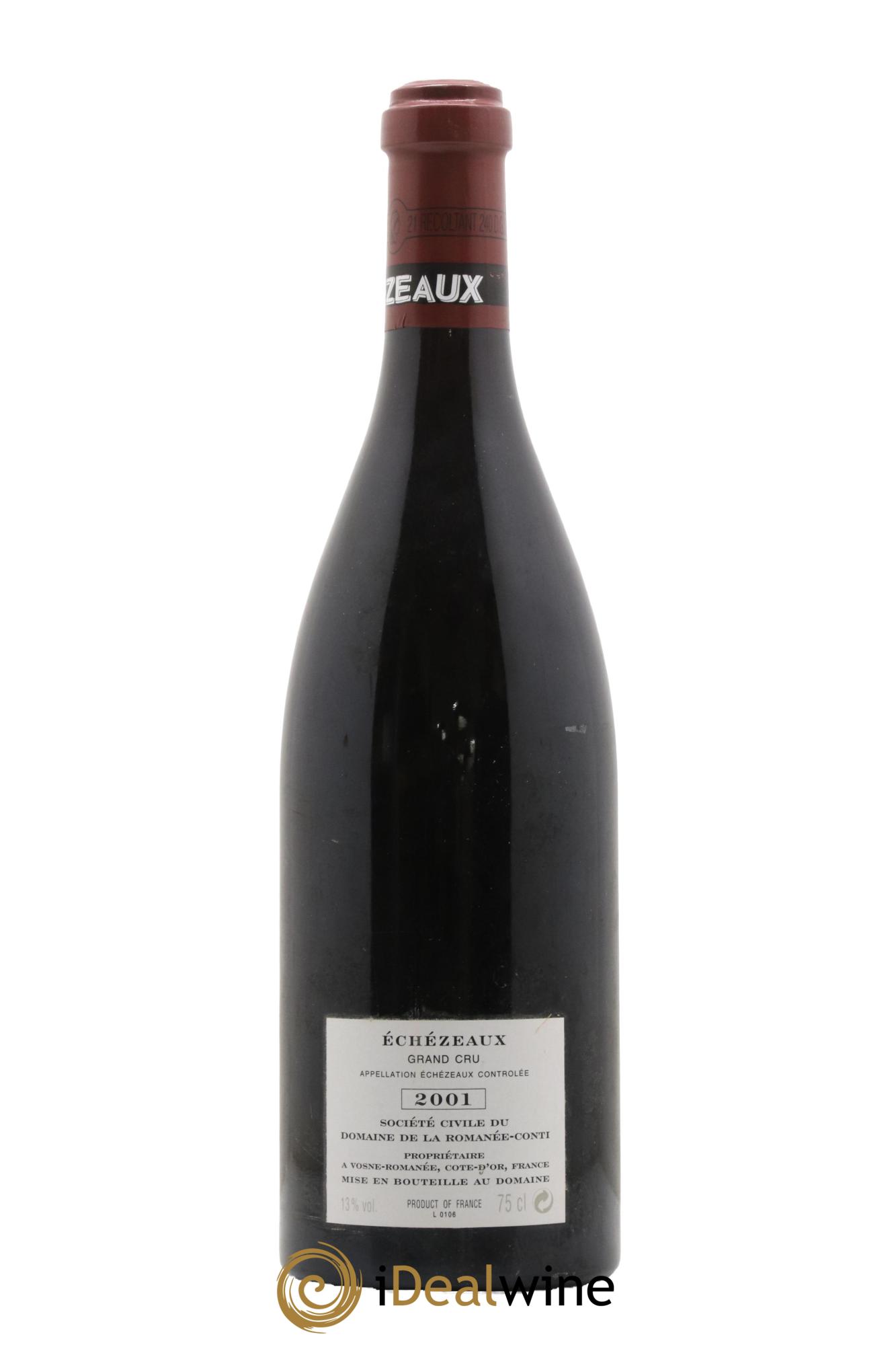 Echezeaux Grand Cru Domaine de la Romanée-Conti 2001 - Lot de 1 bouteille - 1