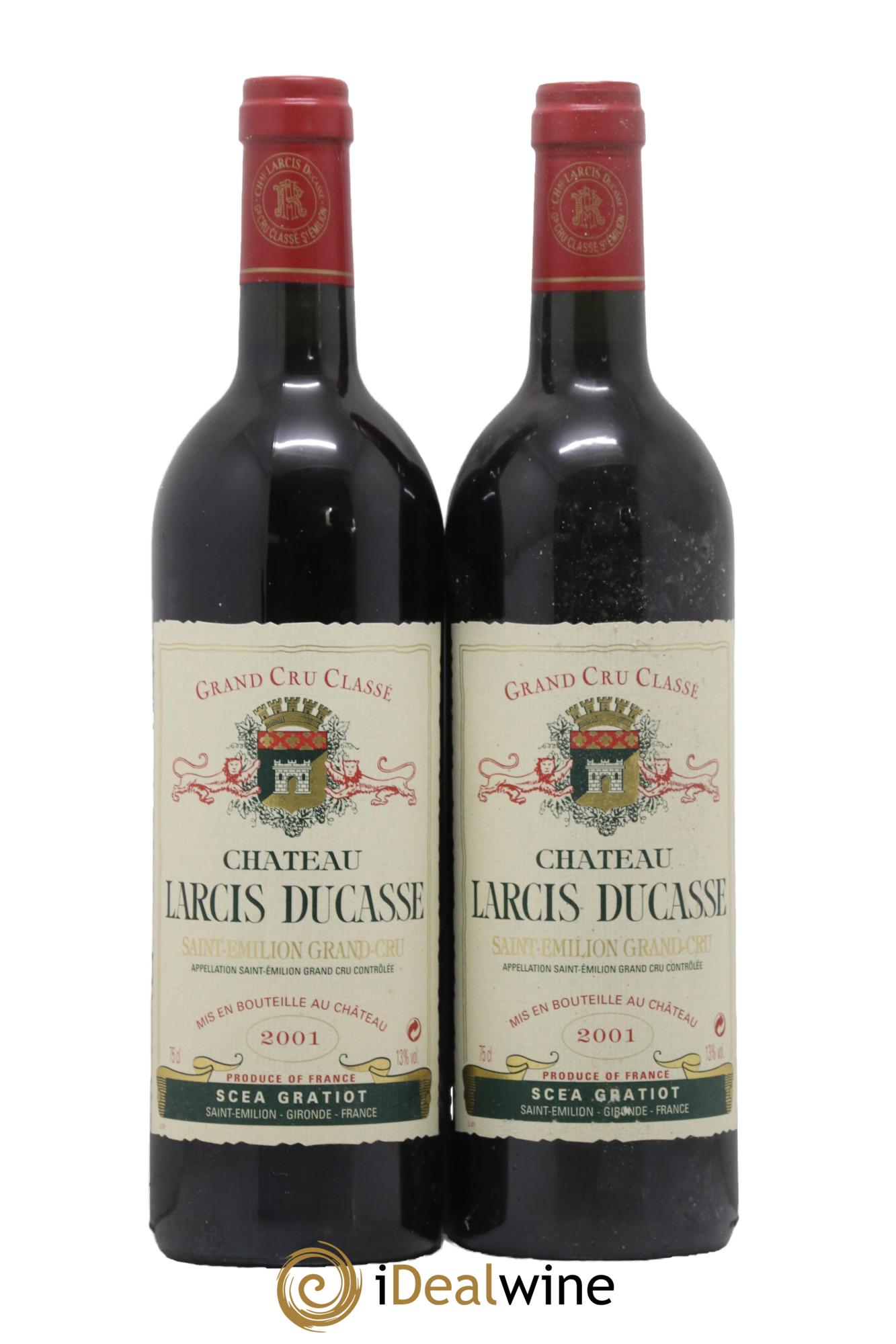 Château Larcis Ducasse 1er Grand Cru Classé B 2001 - Lot of 2 bottles - 0