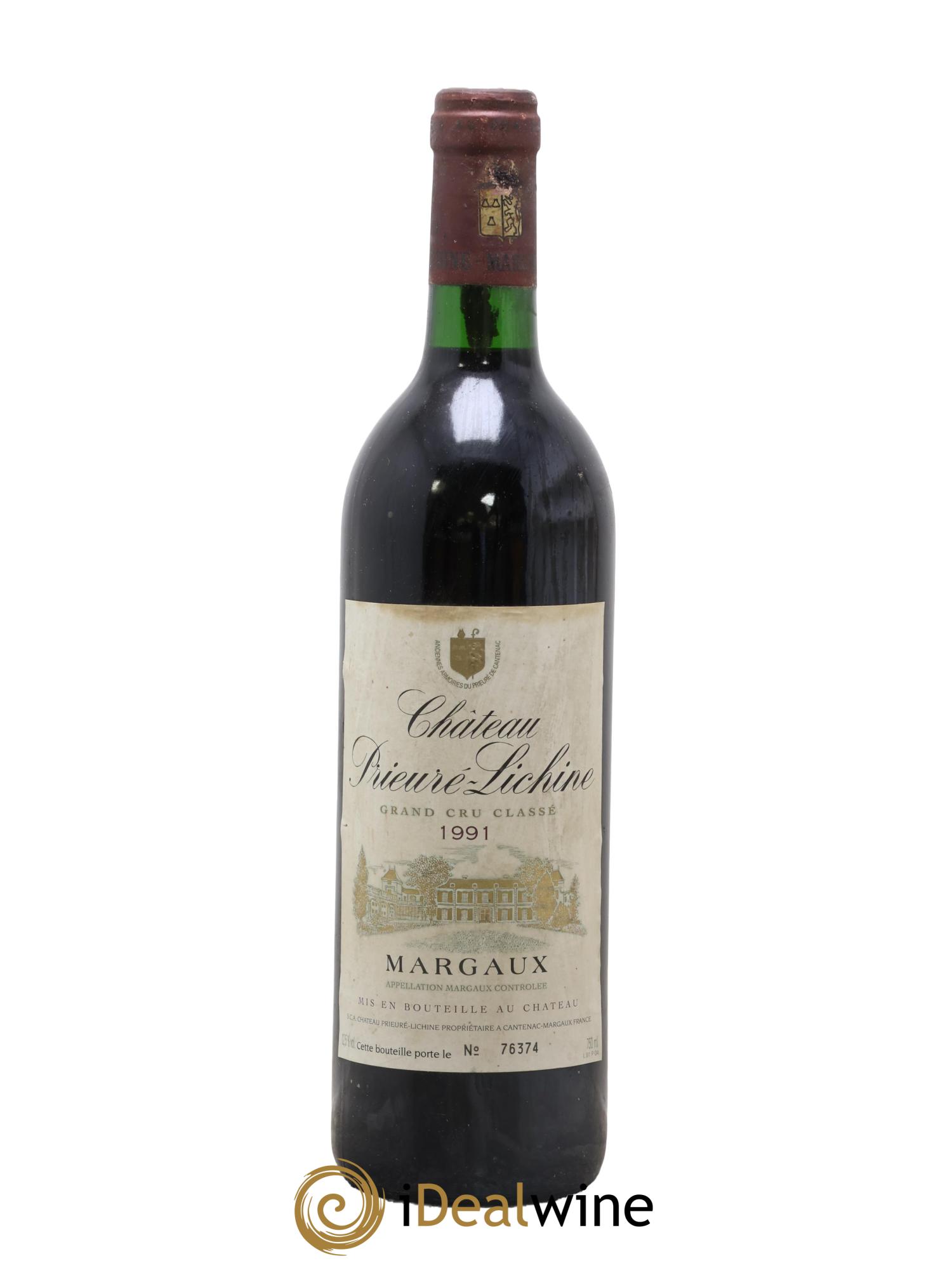 Château Prieuré Lichine 4ème Grand Cru Classé 1991 - Posten von 1 Flasche - 0