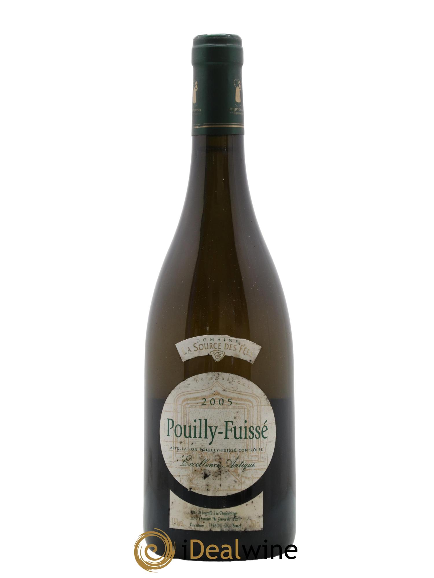 Pouilly-Fuissé Cuvee Excellence Antique La Source des Fees 2005 - Lot de 1 bouteille - 0