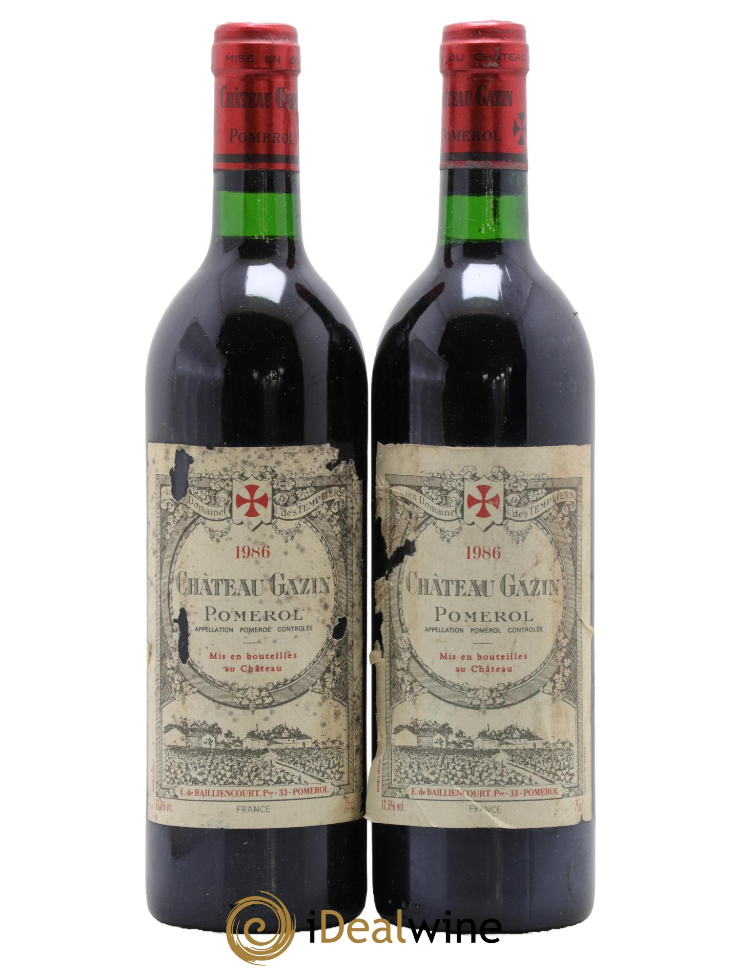 Château Gazin 1986 - Posten von 2 Flaschen - 0