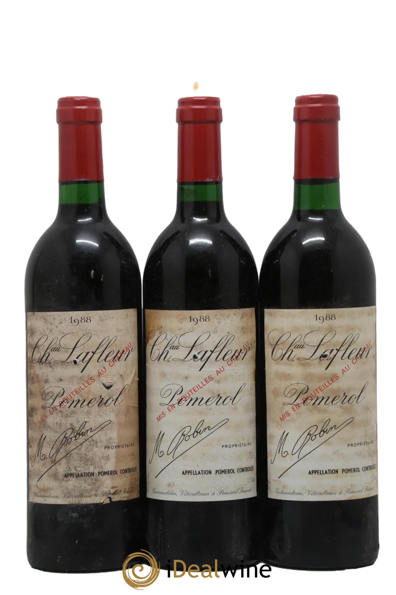 Château Lafleur 1988 - Lot de 3 bouteilles - 0