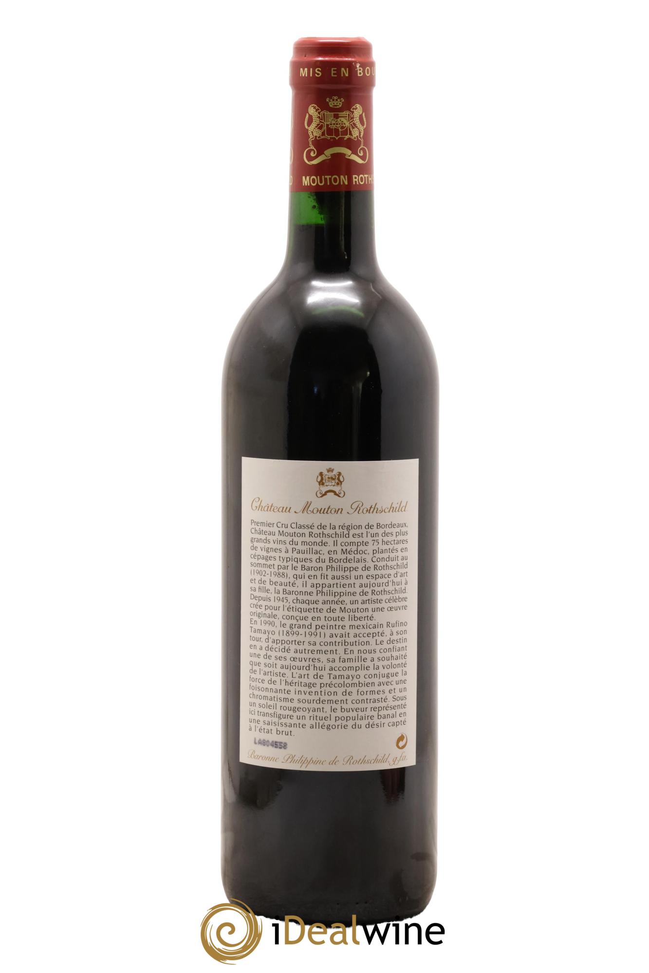 Château Mouton Rothschild 1er Grand Cru Classé 1998 - Lot of 1 bottle - 1