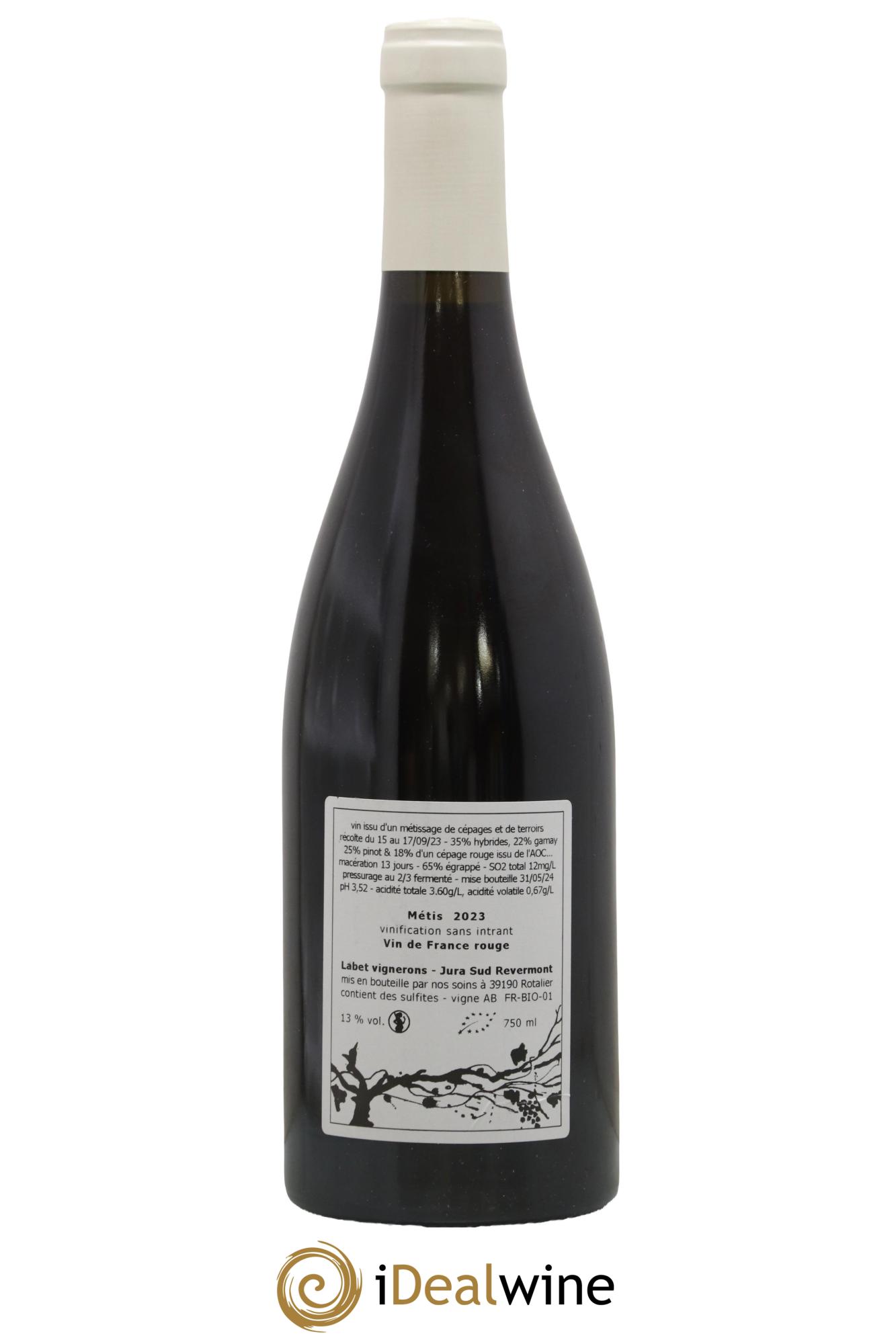 Vin de France Métis Romain - Julien - Charline Labet 2023 - Lot de 1 bouteille - 1