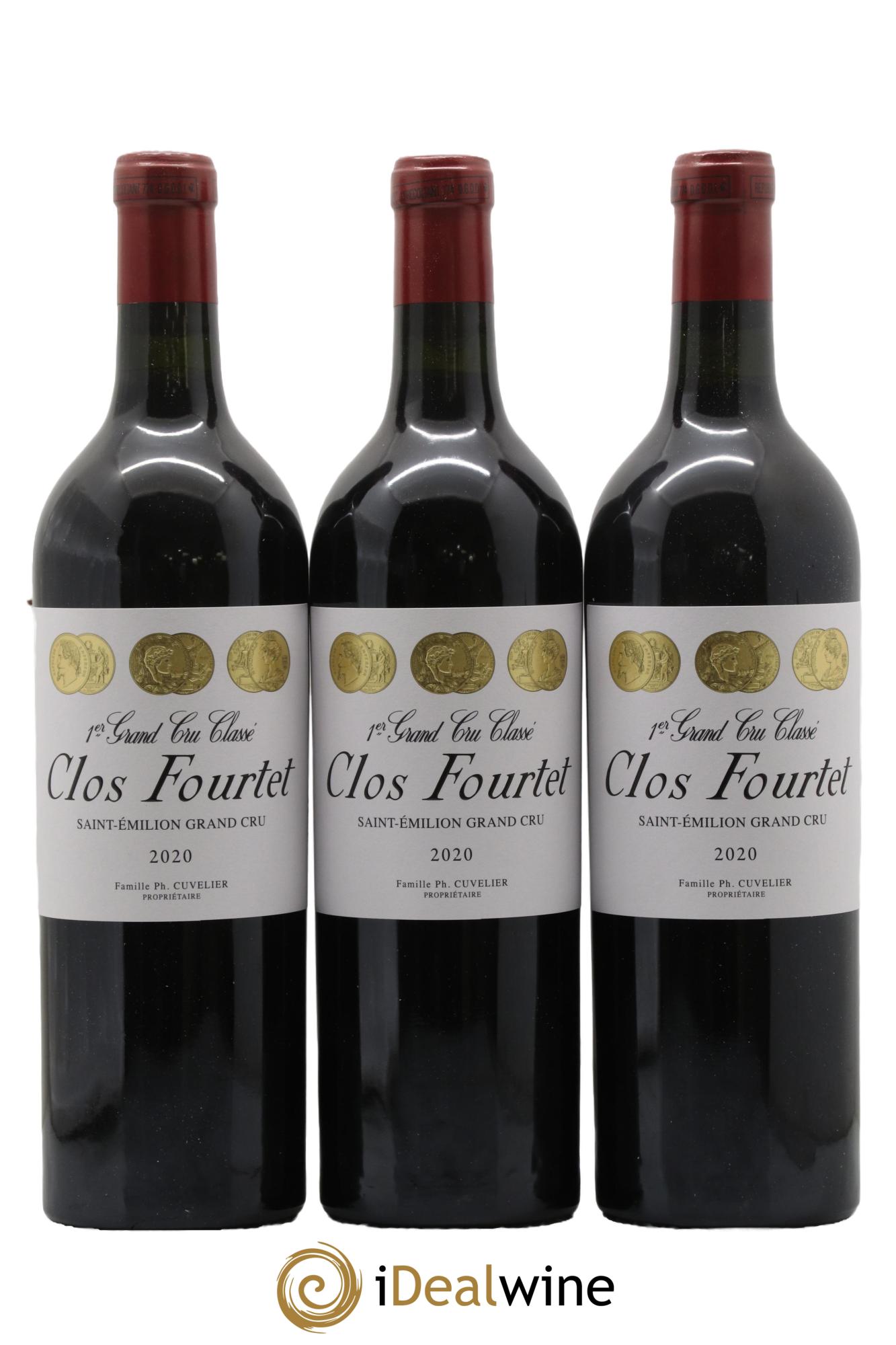 Clos Fourtet 1er Grand Cru Classé B 2020 - Lot de 3 bouteilles - 0