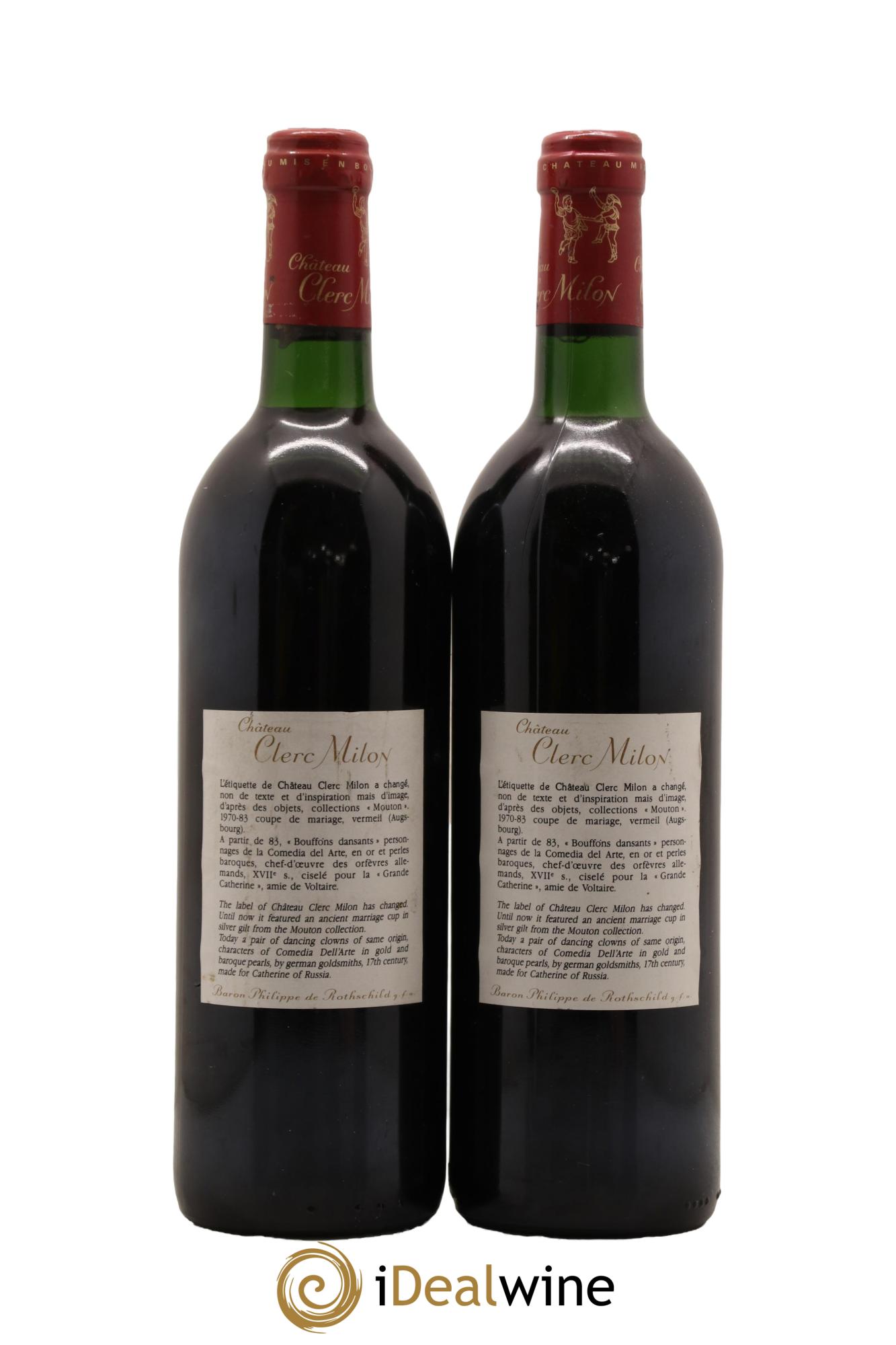 Château Clerc Milon 5ème Grand Cru Classé 1988 - Lot de 2 bouteilles - 1