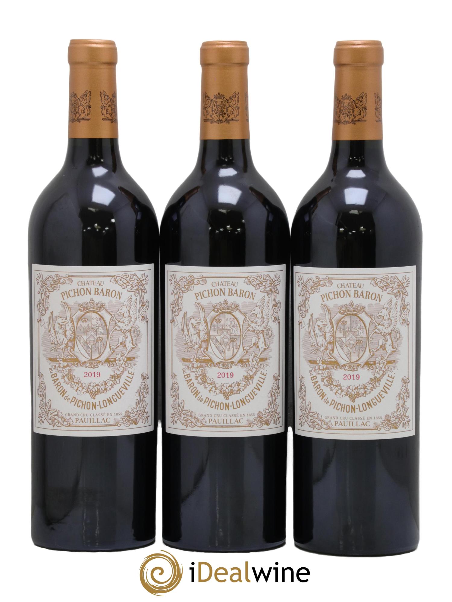 Pichon Longueville Baron 2ème Grand Cru Classé 2019 - Lot de 3 bouteilles - 0