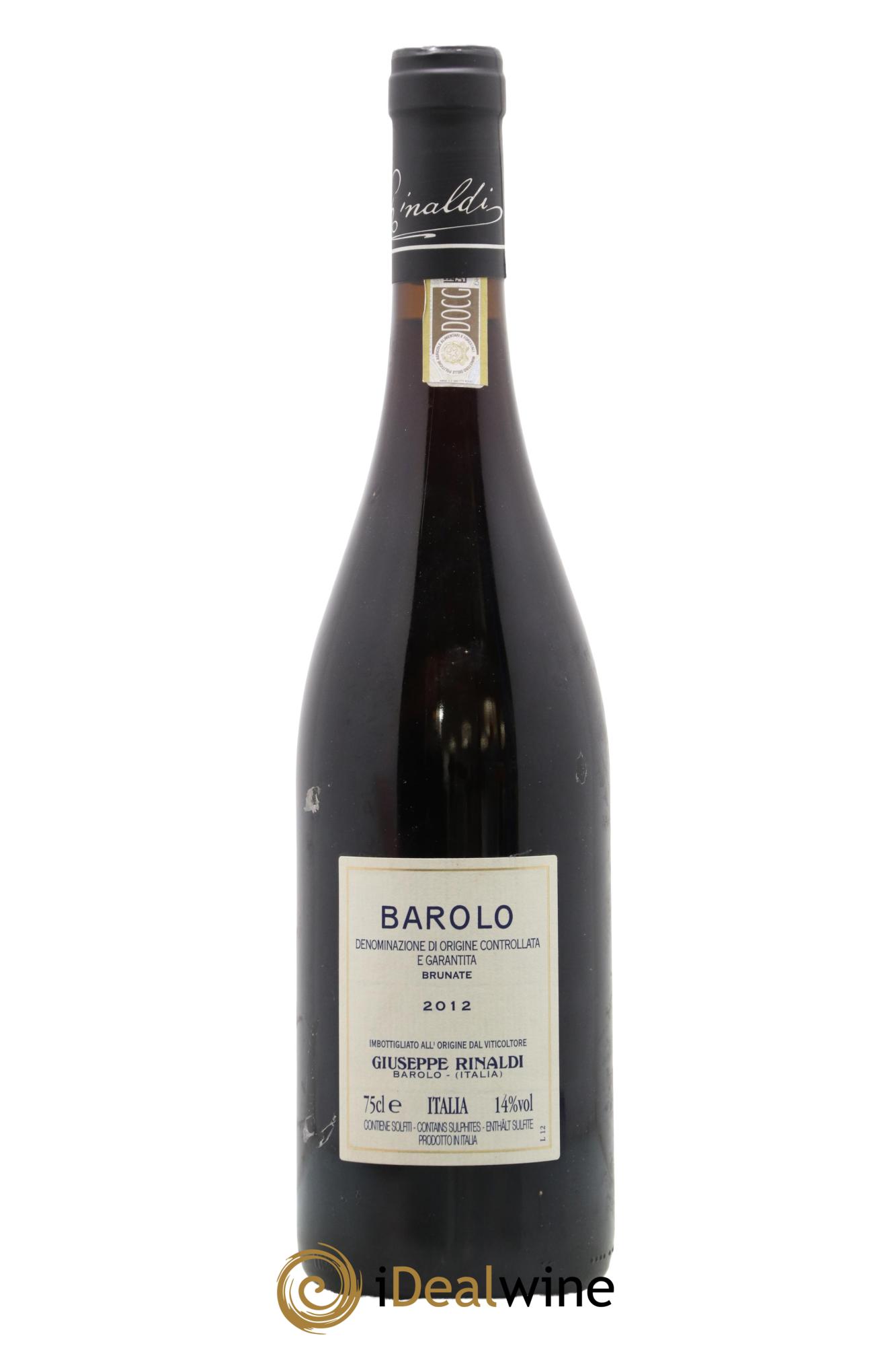 Barolo DOCG Brunate Giuseppe Rinaldi 2012 - Lot de 1 bouteille - 1