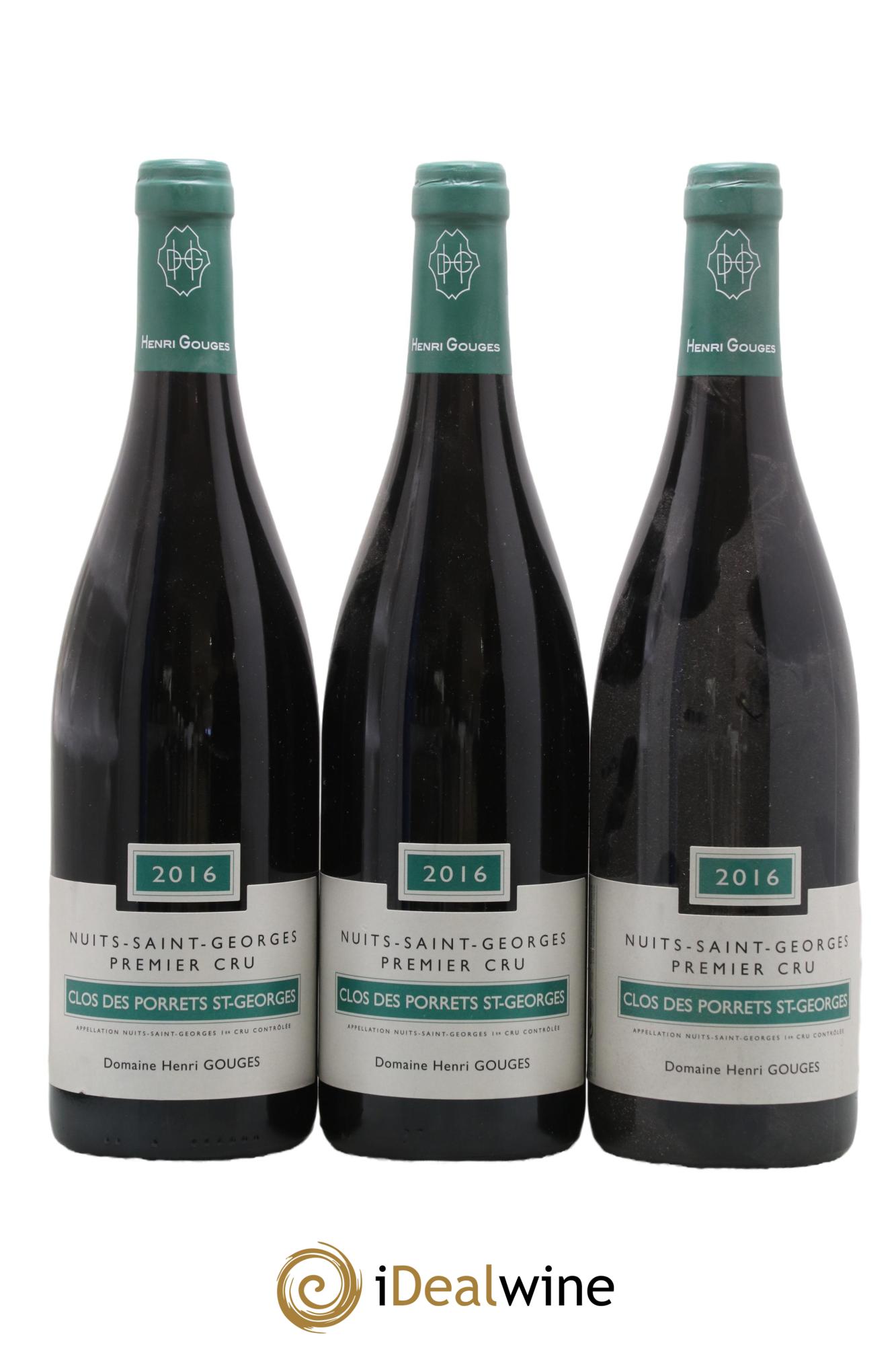 Nuits-Saint-Georges 1er Cru Clos des Porrets St Georges Henri Gouges 2016 - Posten von 3 Flaschen - 0