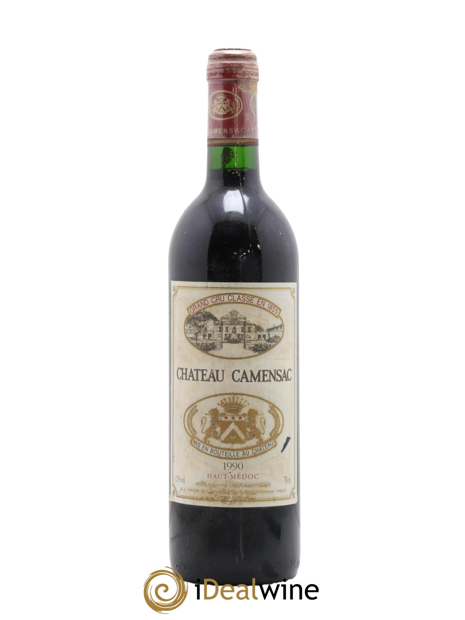 Château Camensac 5ème Grand Cru Classé 1990 - Lot de 1 bouteille - 0