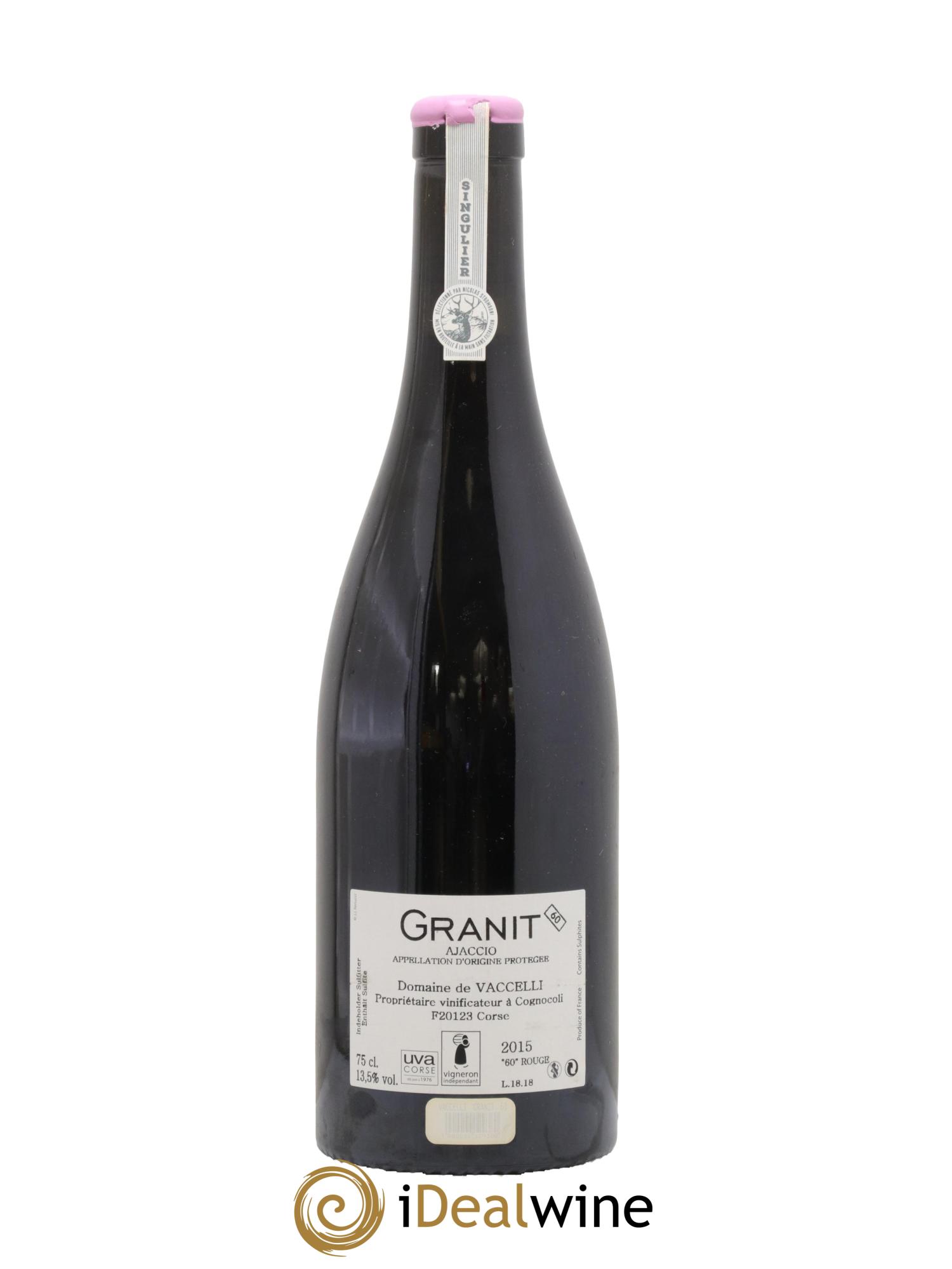 Ajaccio Granit 60 Vaccelli 2015 - Lot de 1 bouteille - 1