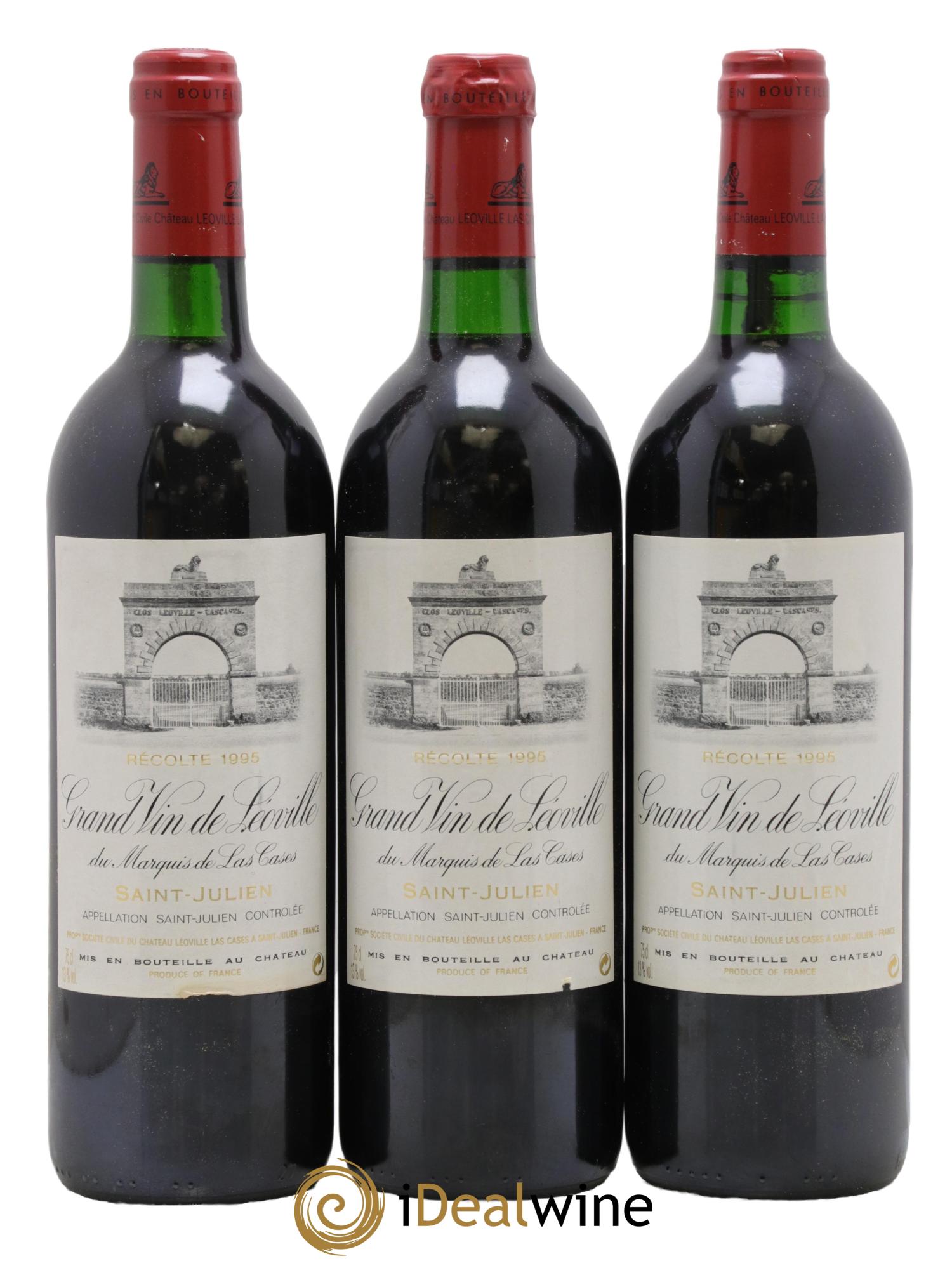 Château Léoville Las Cases 2ème Grand Cru Classé 1995 - Lot de 3 bouteilles - 0