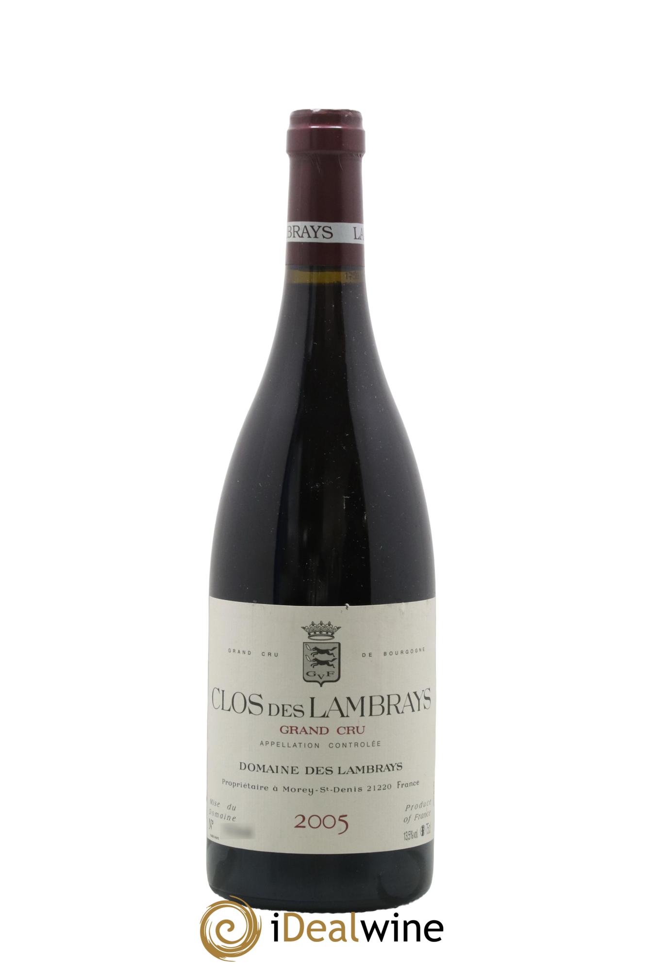 Clos des Lambrays Grand Cru Domaine des Lambrays 2005 - Lot de 1 bouteille - 0