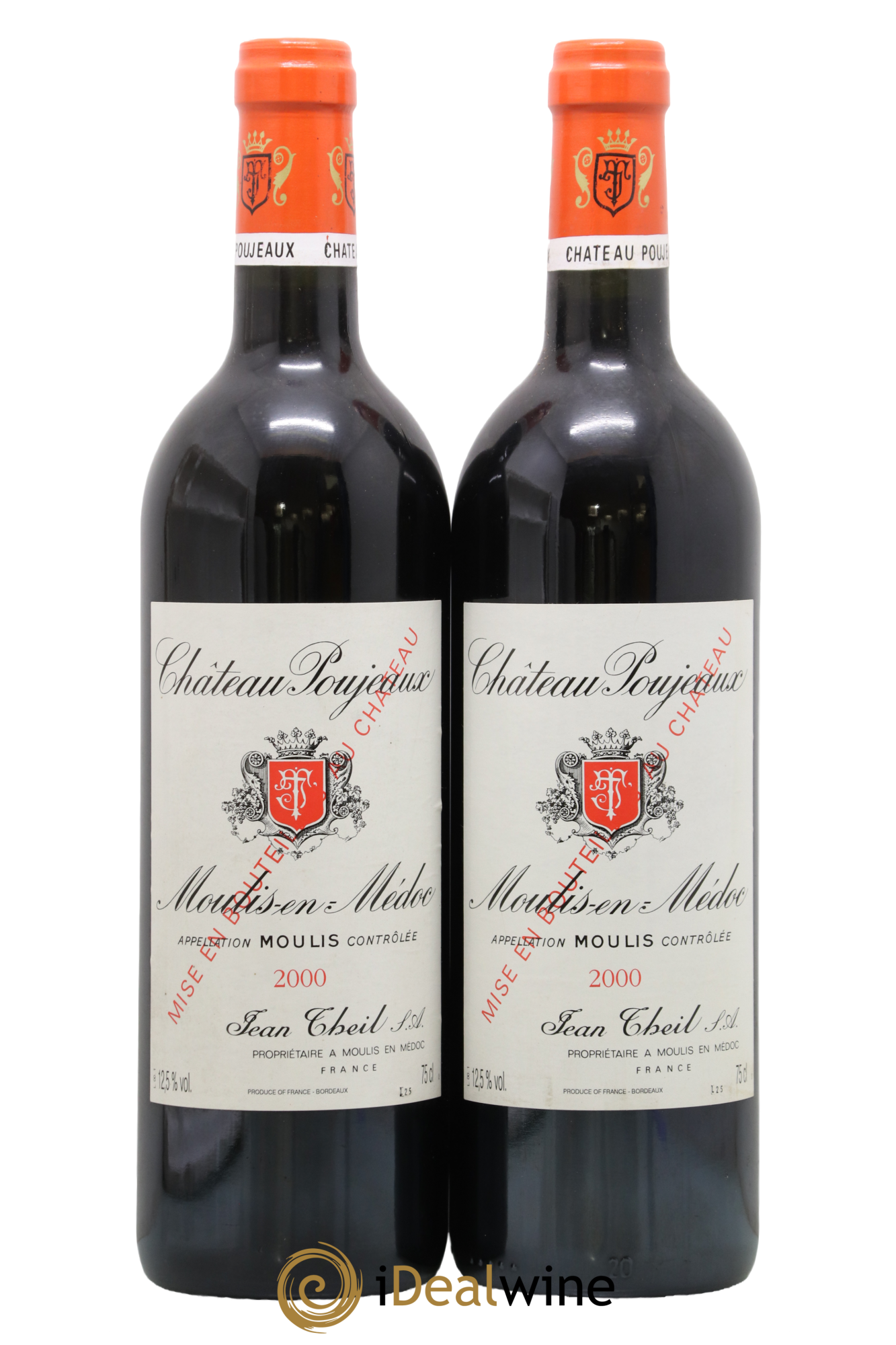 Château Poujeaux 2000 - Lot de 2 bouteilles - 0