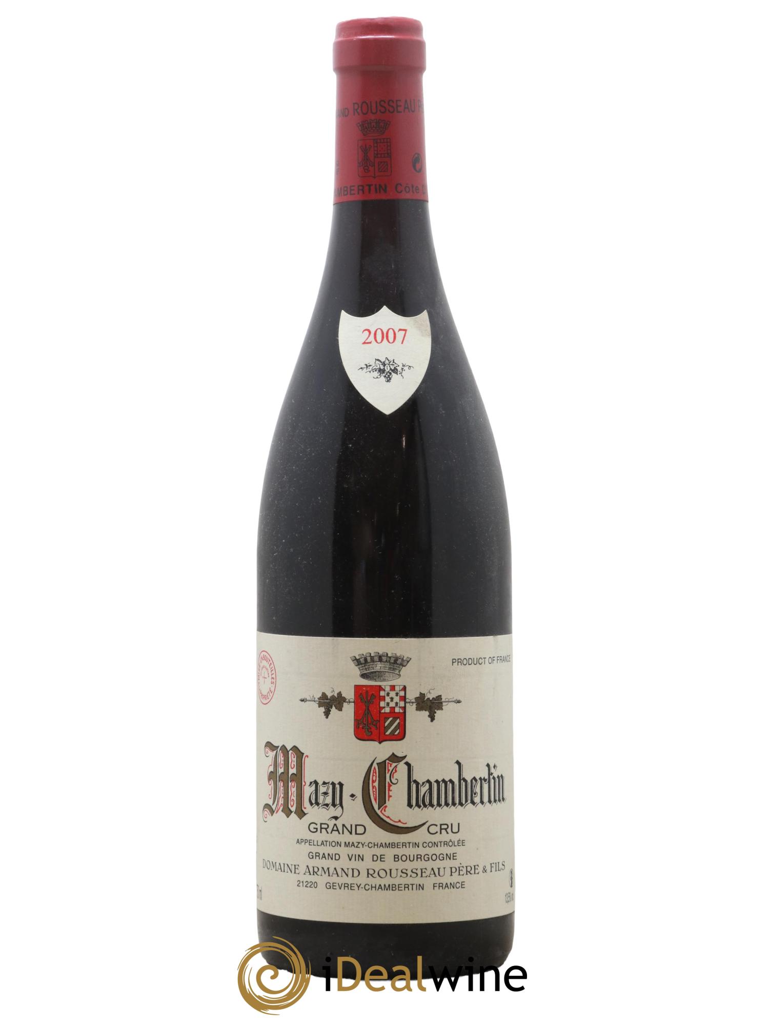 Mazis-Chambertin Grand Cru Armand Rousseau (Domaine) 2007 - Lot de 1 bouteille - 0