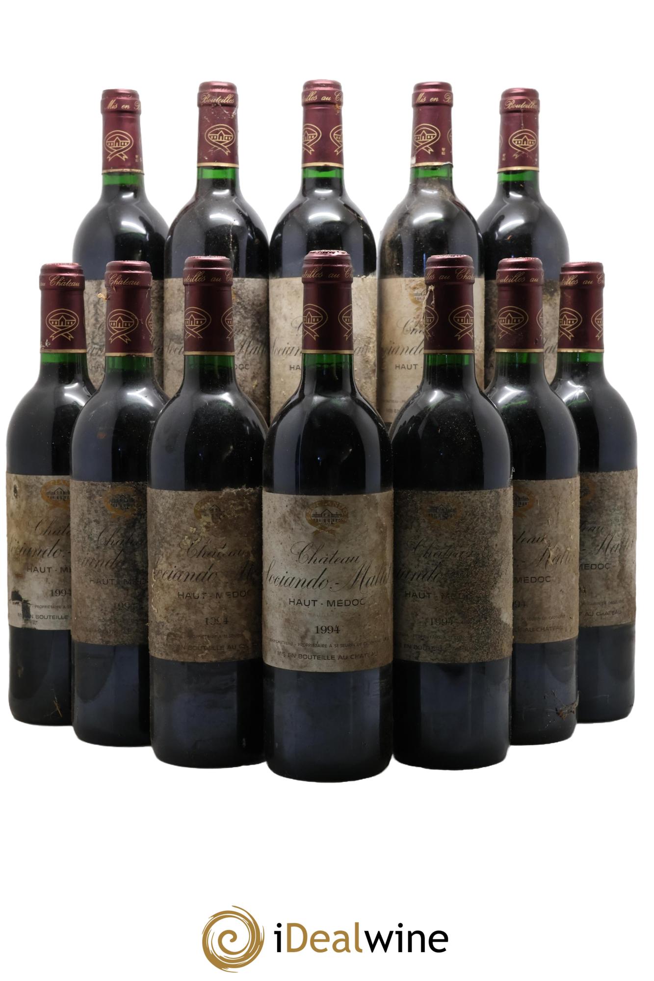 Château Sociando Mallet 1994 - Lot de 12 bouteilles - 0
