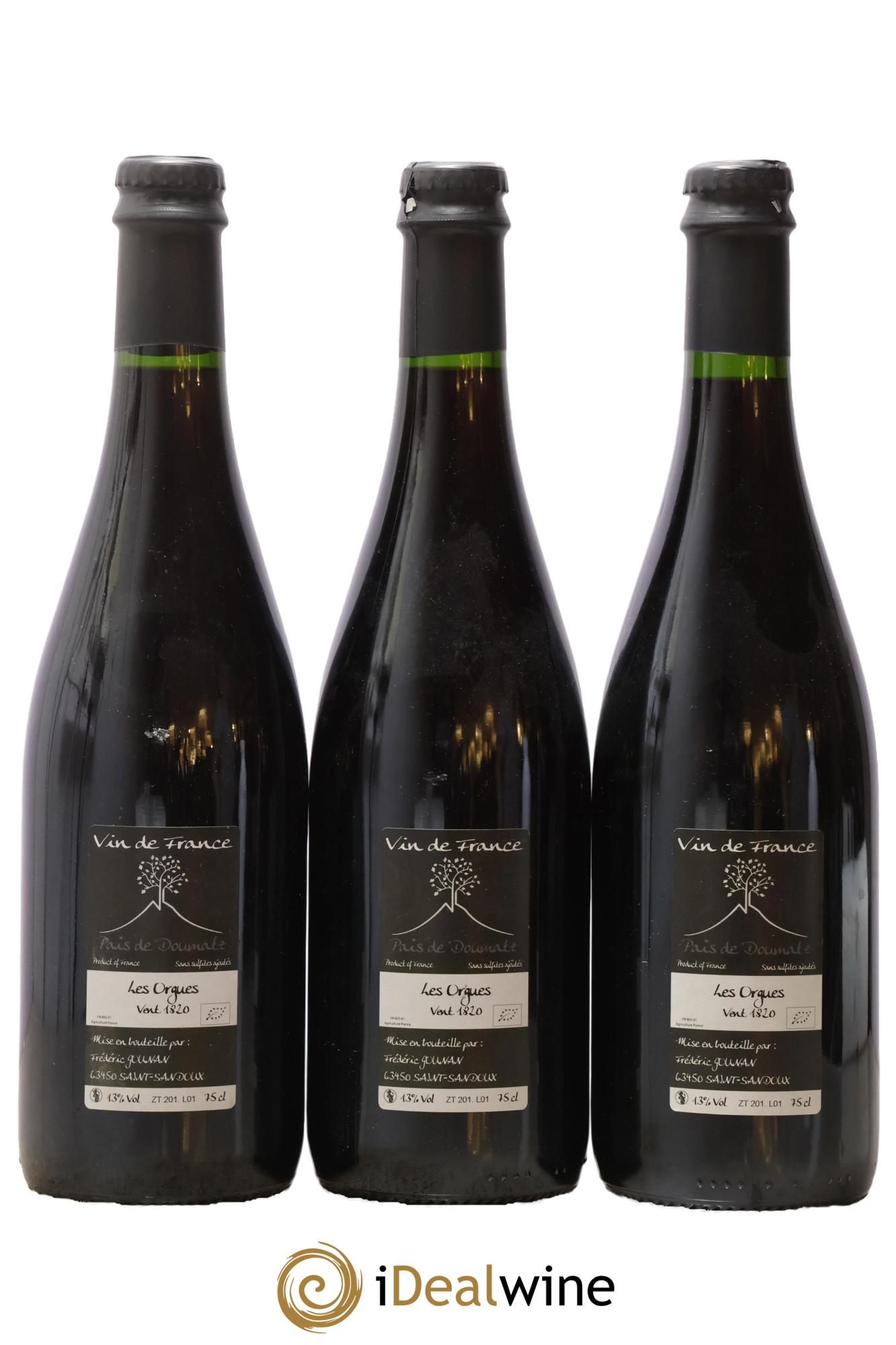 Vin de France Les Orgues Vignoble de l'Arbre Blanc 2018 - Lot de 3 bouteilles - 1