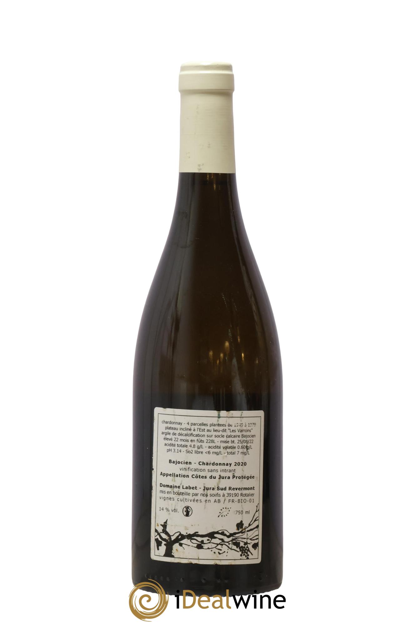 Côtes du Jura Chardonnay Bajocien Romain - Julien - Charline Labet 2020 - Posten von 1 Flasche - 1