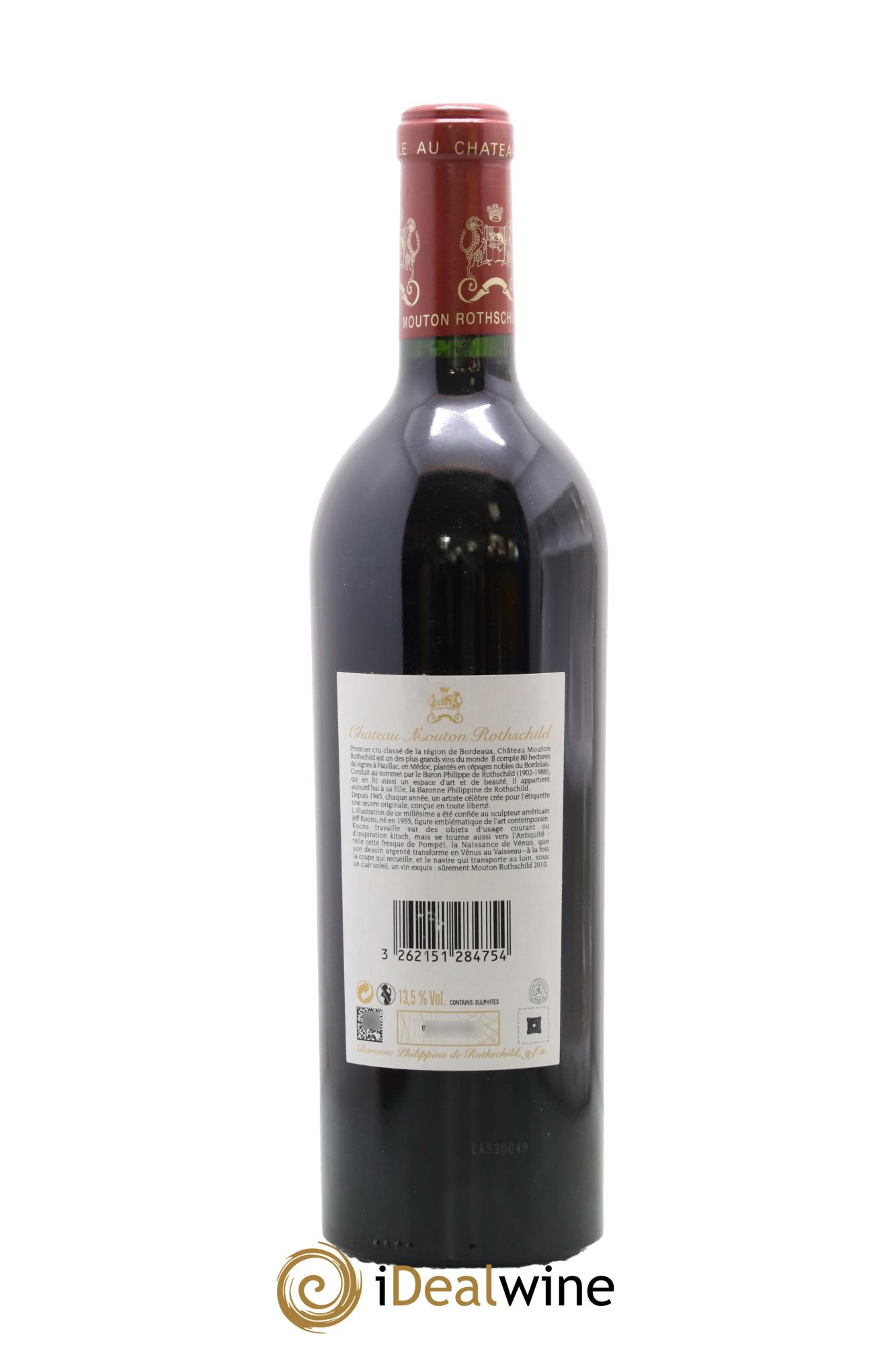 Château Mouton Rothschild 1er Grand Cru Classé 2010 - Lot de 1 bouteille - 1