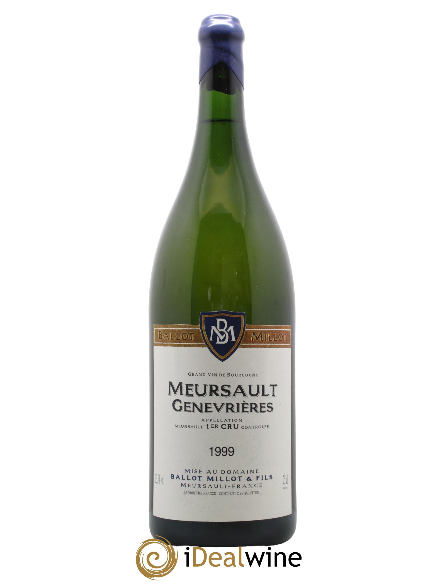 Meursault 1er Cru Genevrières Ballot Millot  1999 - Lot of 1 double magnum - 1
