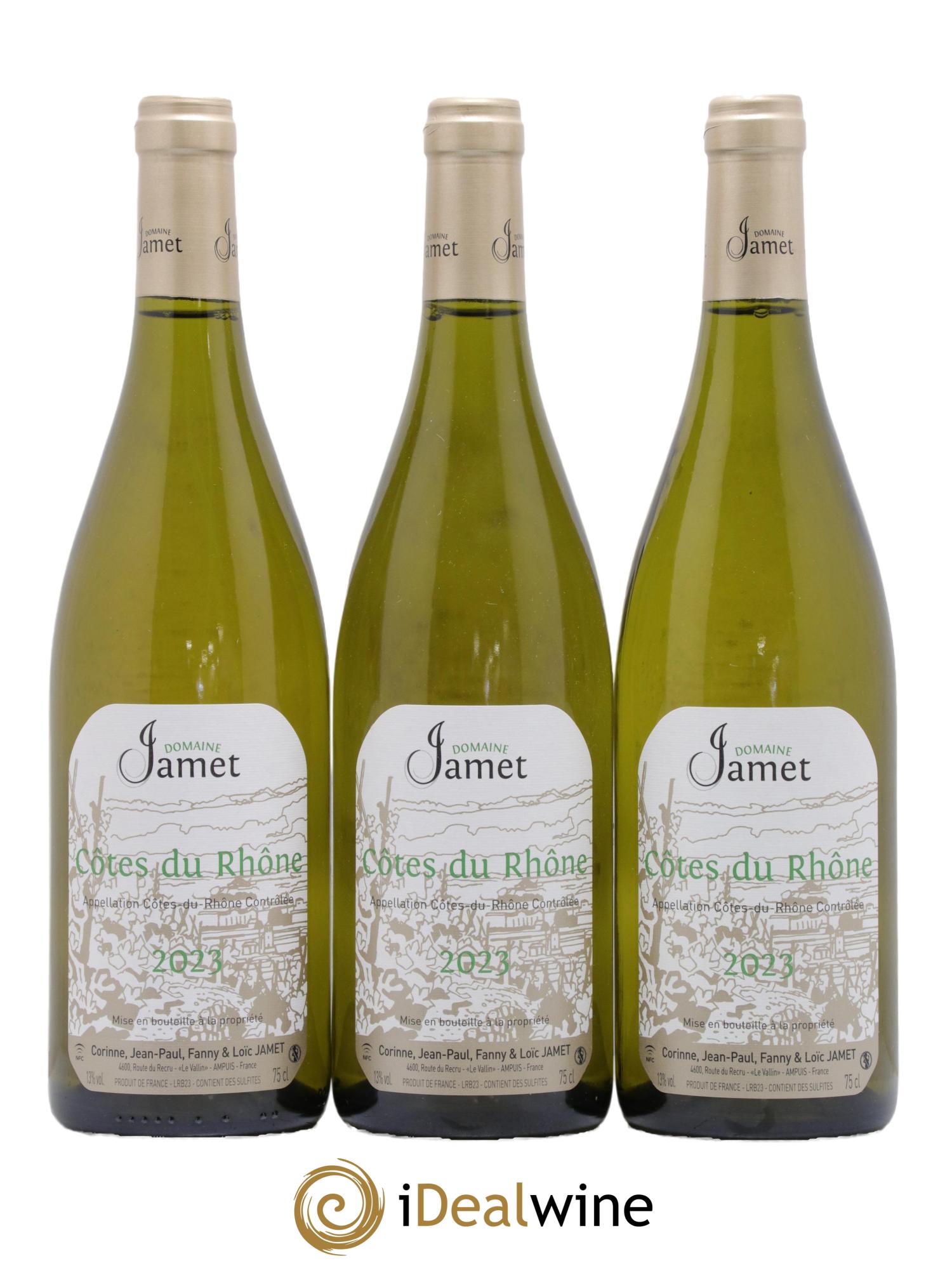 Côtes-du-Rhône Jamet (Domaine)  2023 - Posten von 3 Flaschen - 0